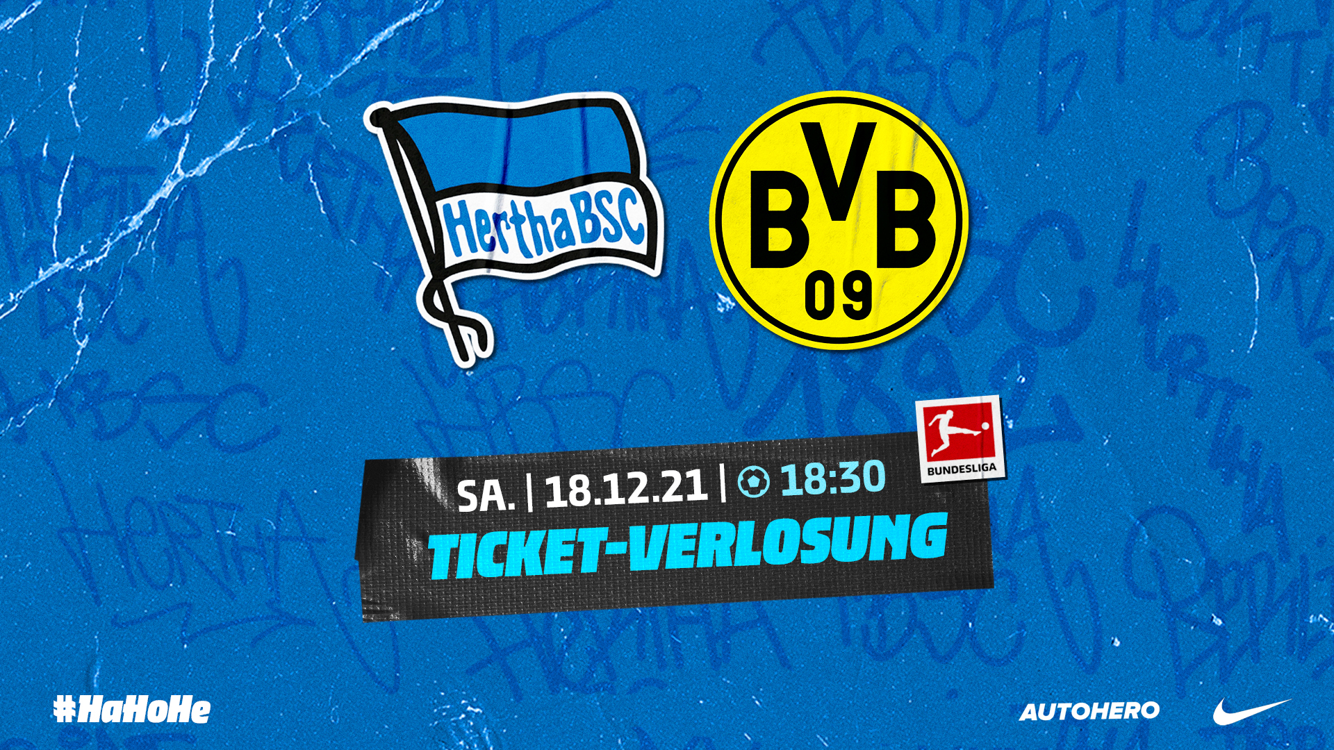 Ticket-Grafik: Hertha BSC gegen Borussia Dortmund.