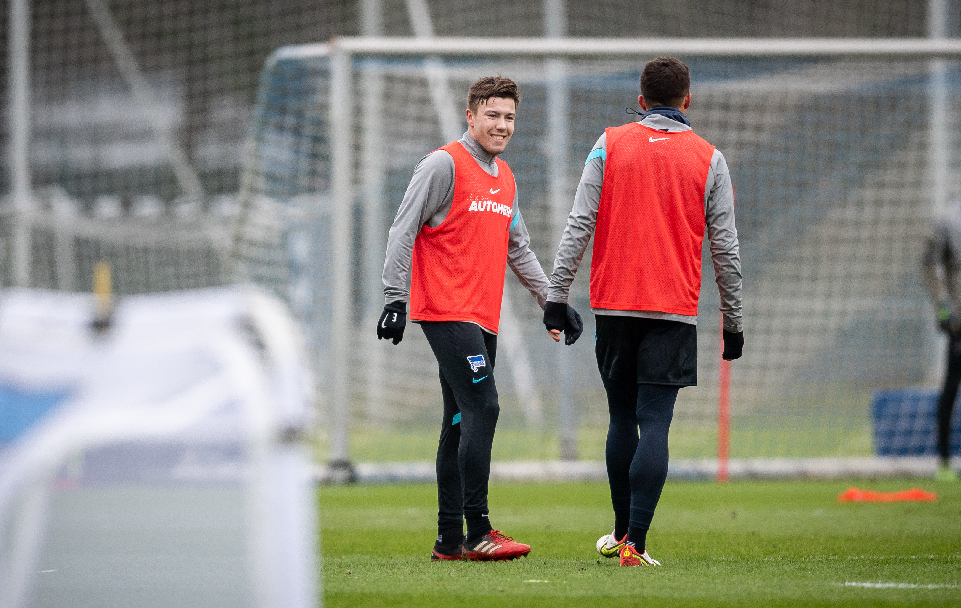The two new additions in action at training: Fredrik Bjørkan und Marc Oliver Kempf.