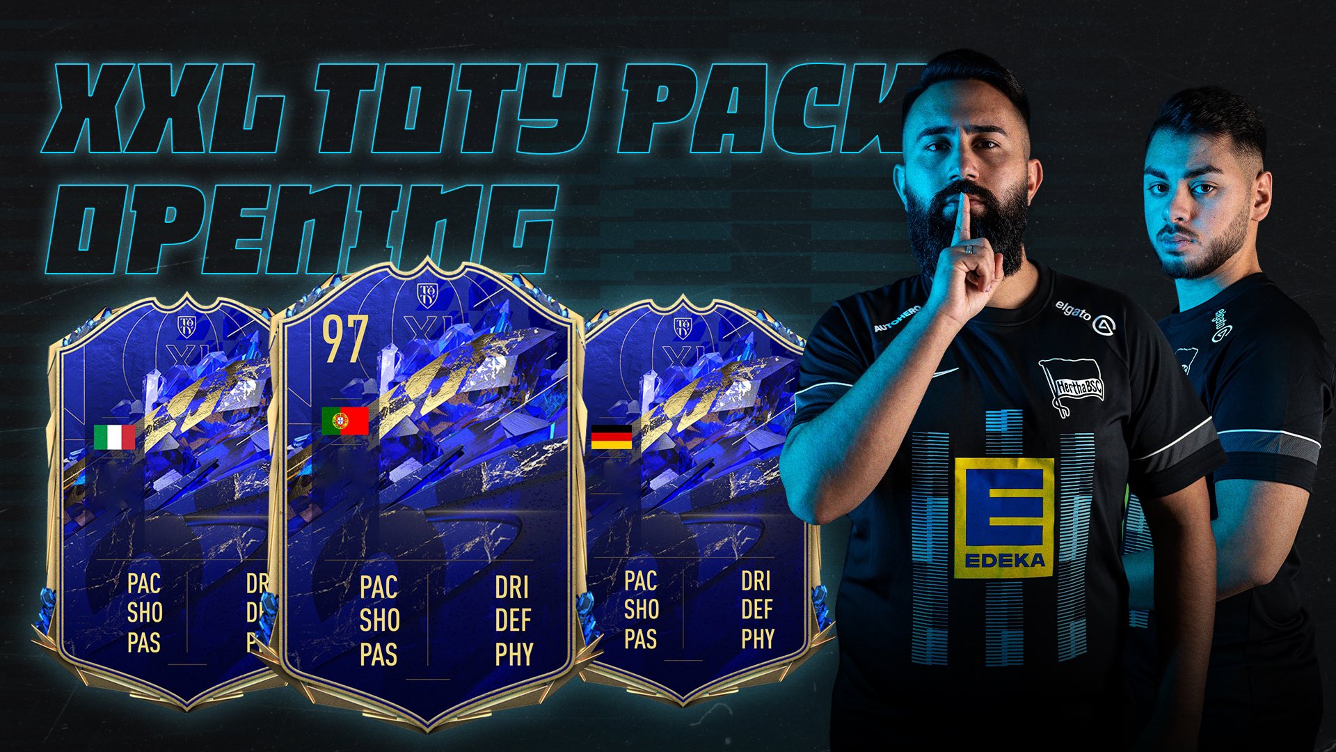 Die Grafik zum TOTY Pack Opening unserer eSportler.