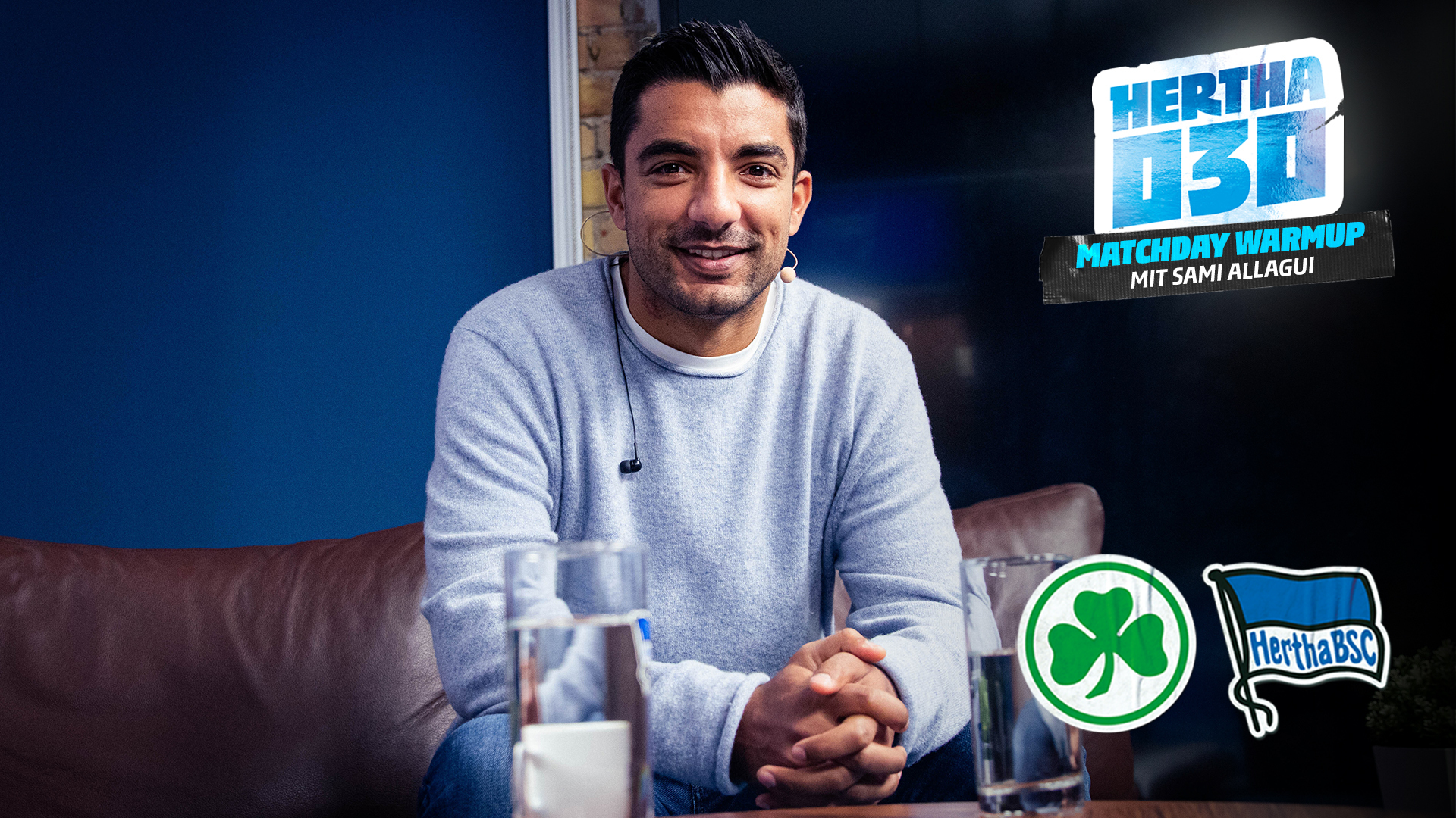 Sami Allagui spricht im Rahmen des 'Matchday Warmups' mit Lena von HerthaTV.
