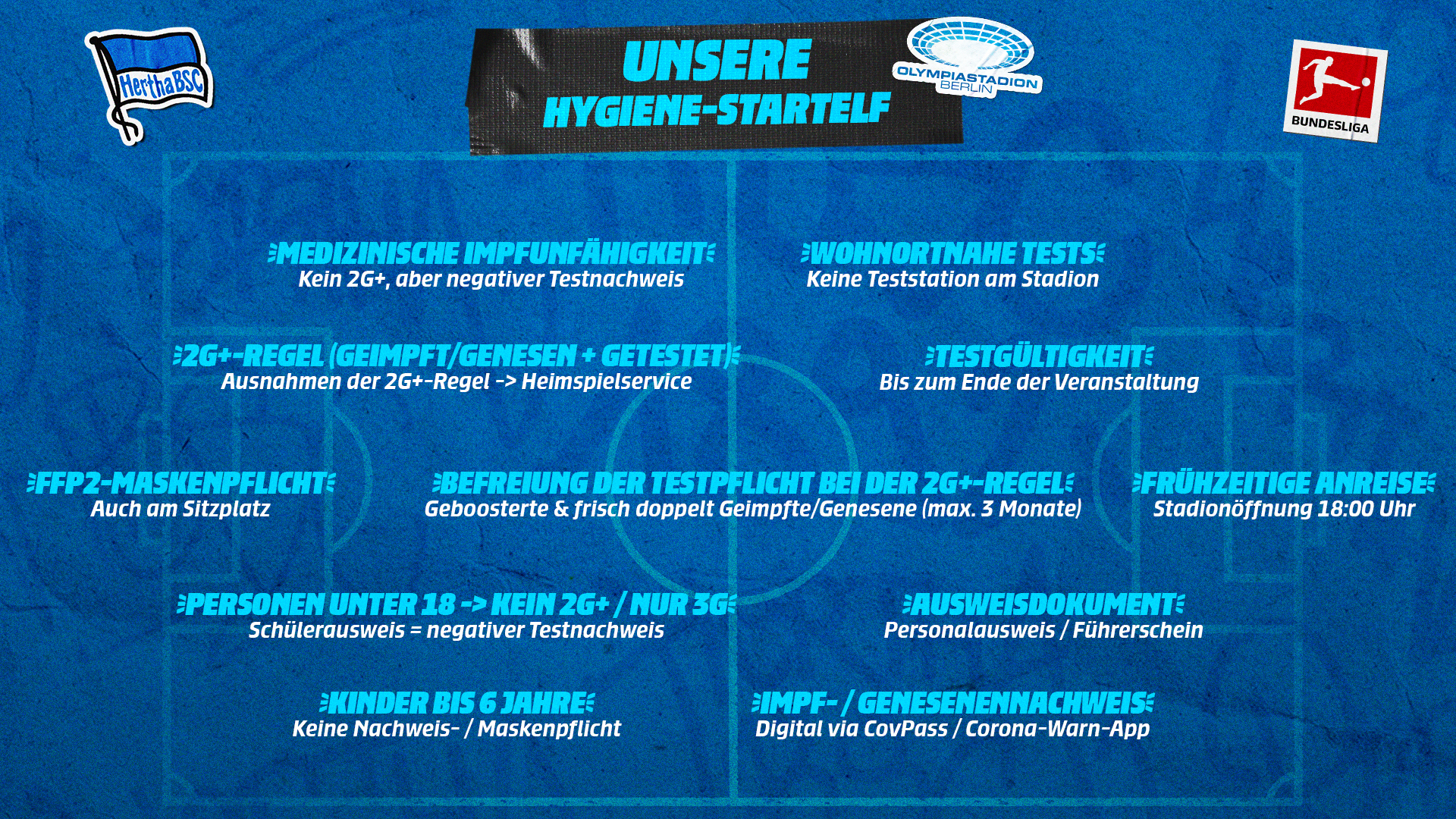 Unsere elf Hygieneregeln für das Heimspiel gegen RasenBallsport Leipzig.