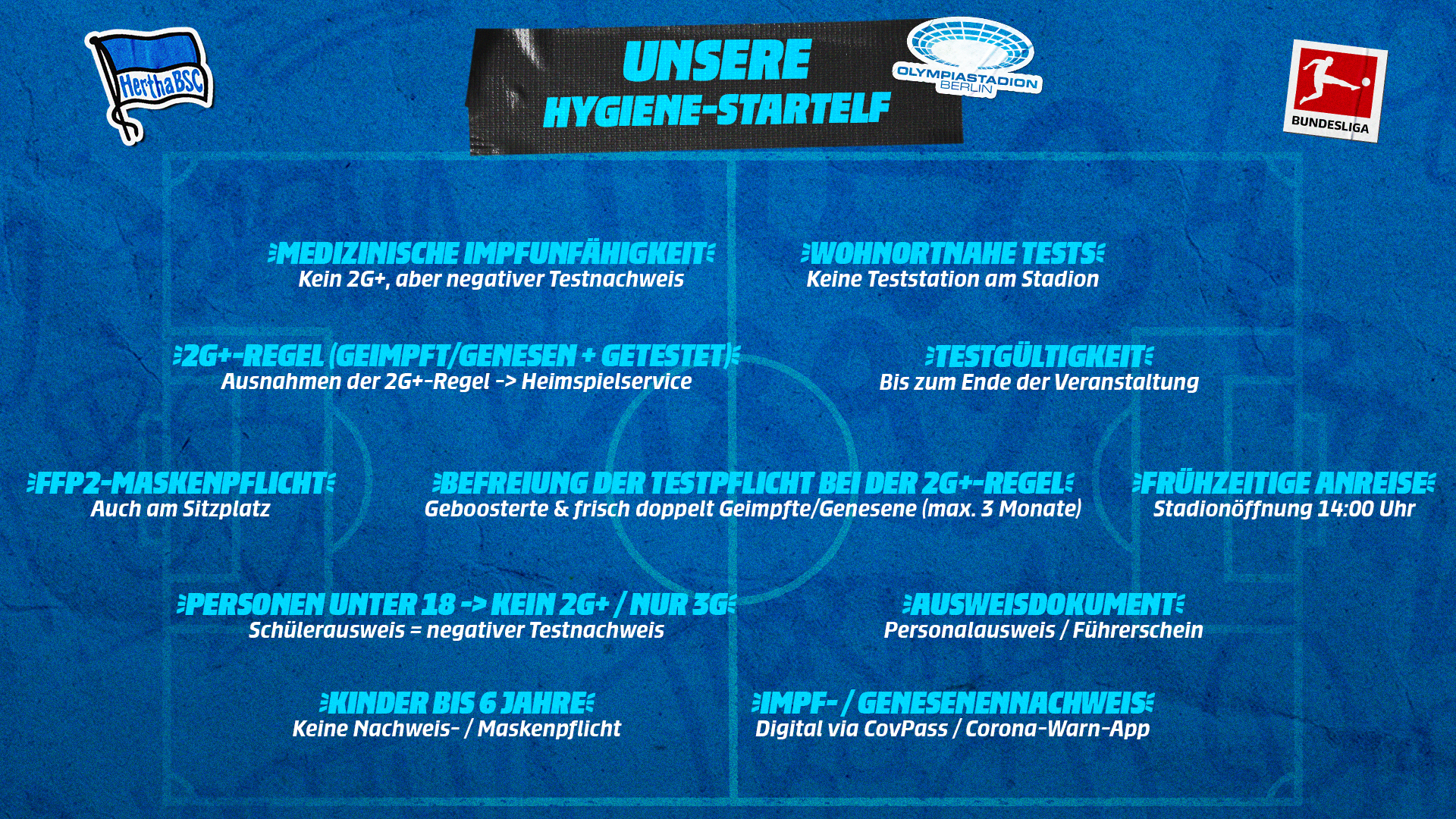 Unsere elf Hygieneregeln für das Heimspiel gegen Eintracht Frankfurt.
