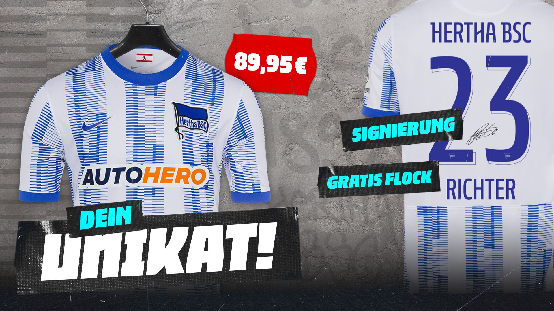 Die Grafik zur Aktion "Signiertes Heimsieger-Trikot".