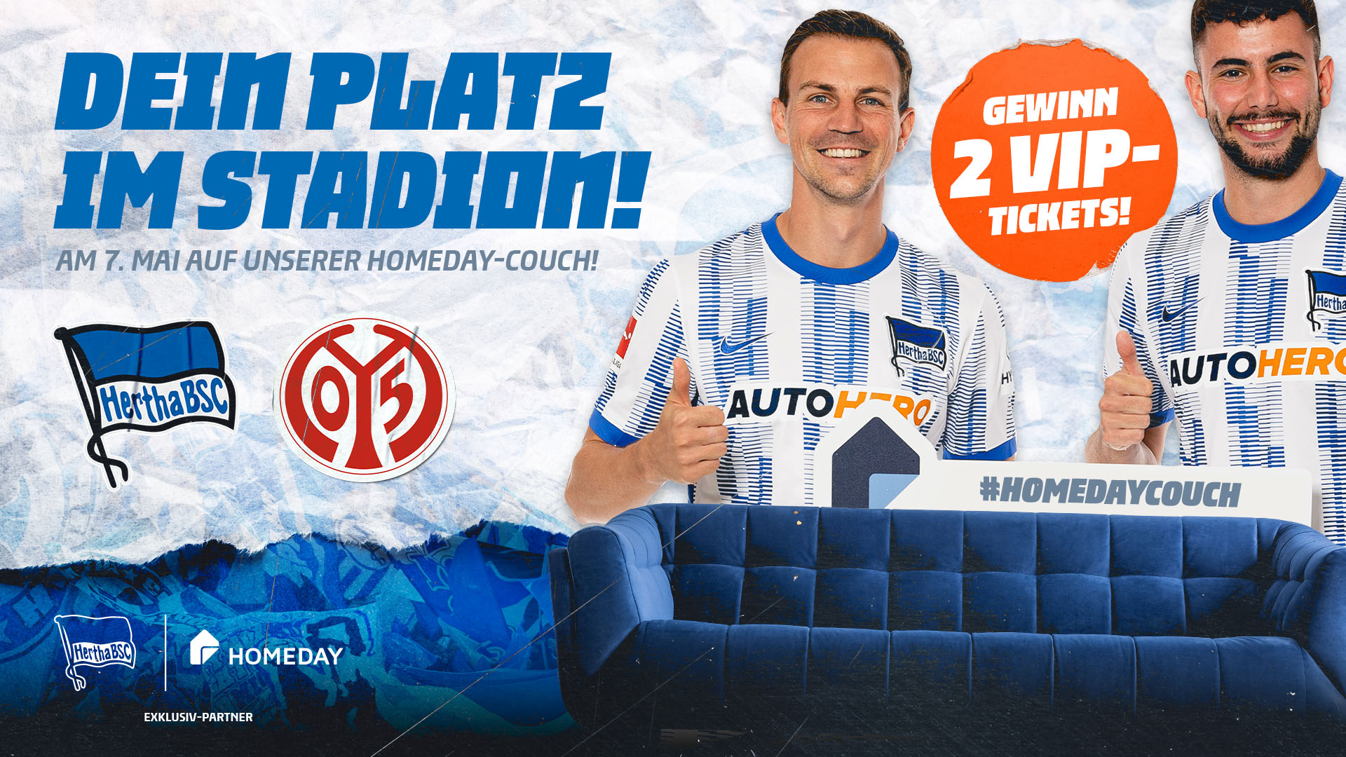 Homeday-Couch Gewinnspiel gegen Mainz.