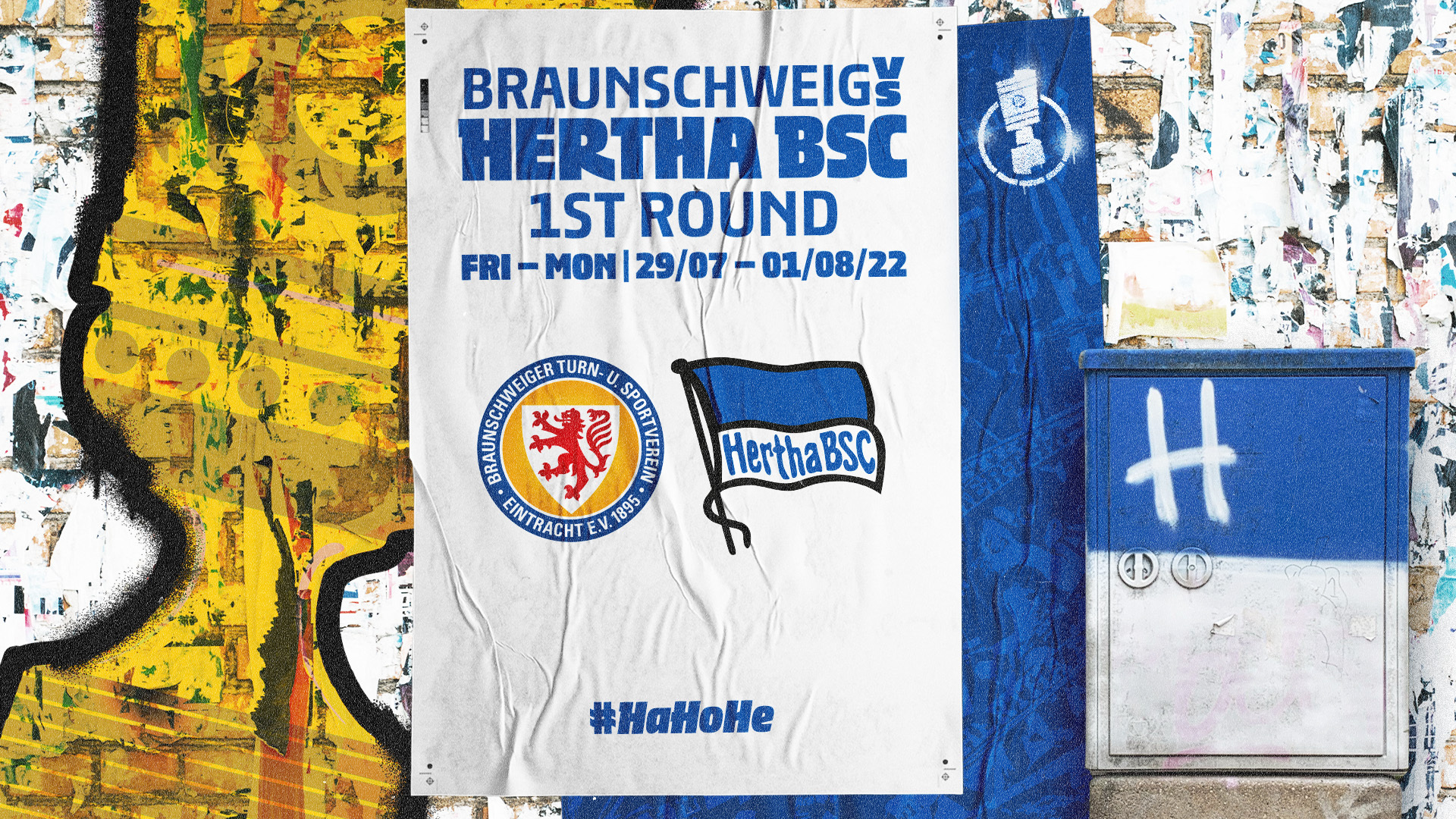 Hertha will face Eintracht Braunschweig in the first round.