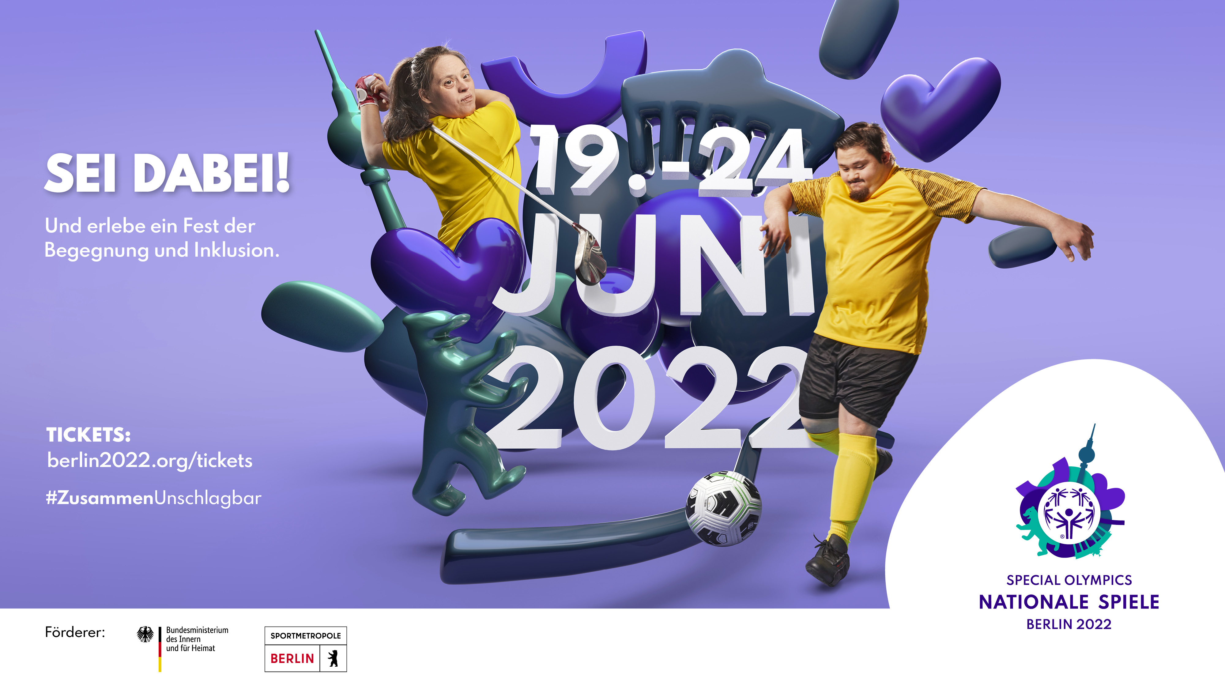 Ein Fest der Begegnung und Inklusion: Das Logo der Special Olympics World Games Berlin 2023.