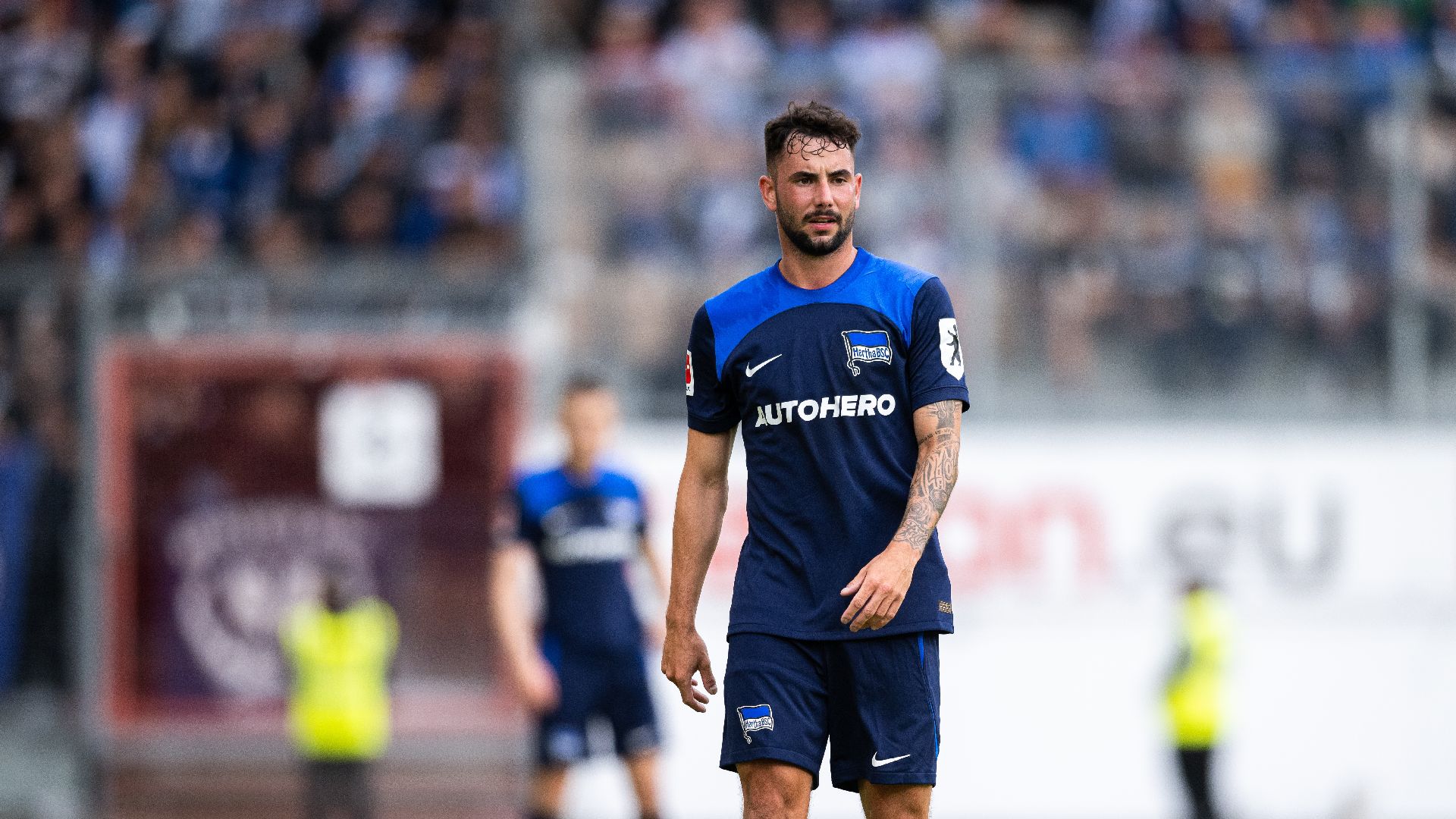 Marco Richter during a pre-season friendly in Cottbus.
