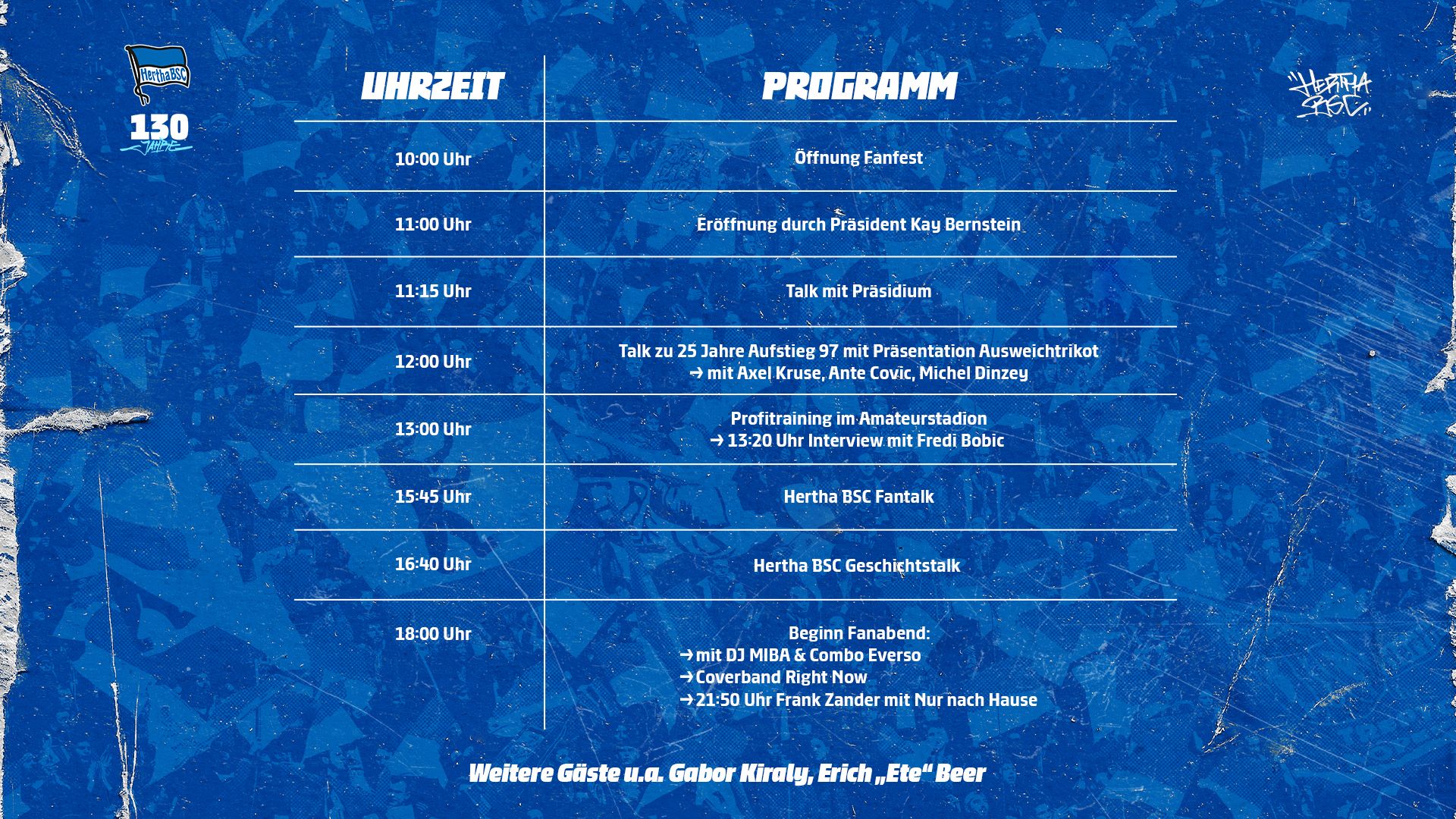 Die Grafik für das Programm beim Jubiläumsfest.