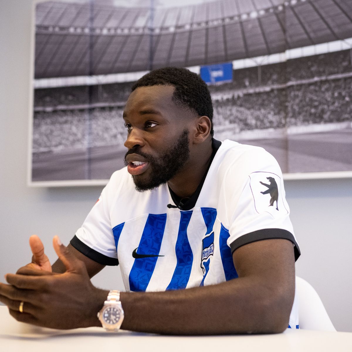 Wilfried Kanga chats to our club media team.