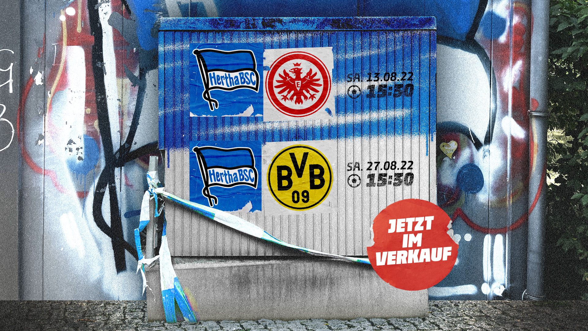 Die Grafik zum Ticketverkauf für unsere Heimspiele gegen Frankfurt und Dortmund.