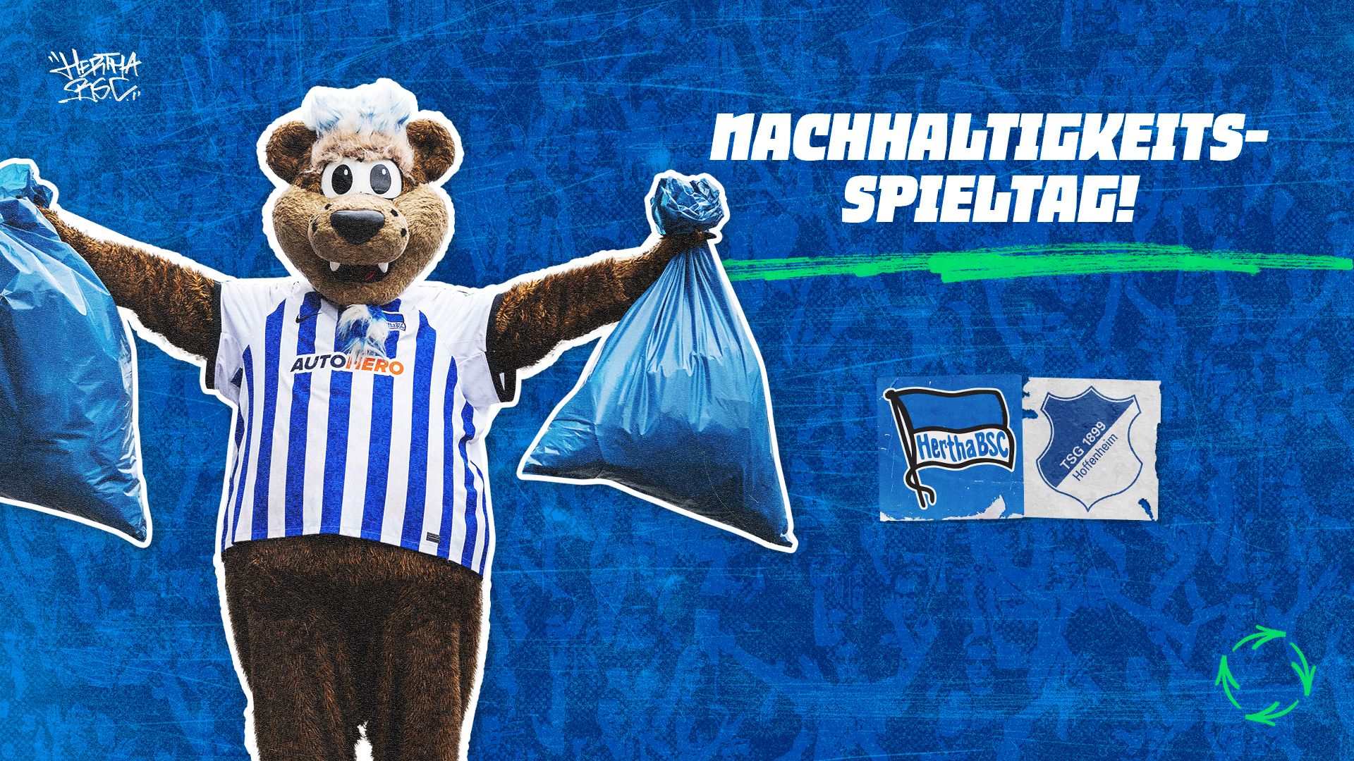 Herthinho auf der Grafik zur Ankündigung des Nachhaltigkeitsspieltages.