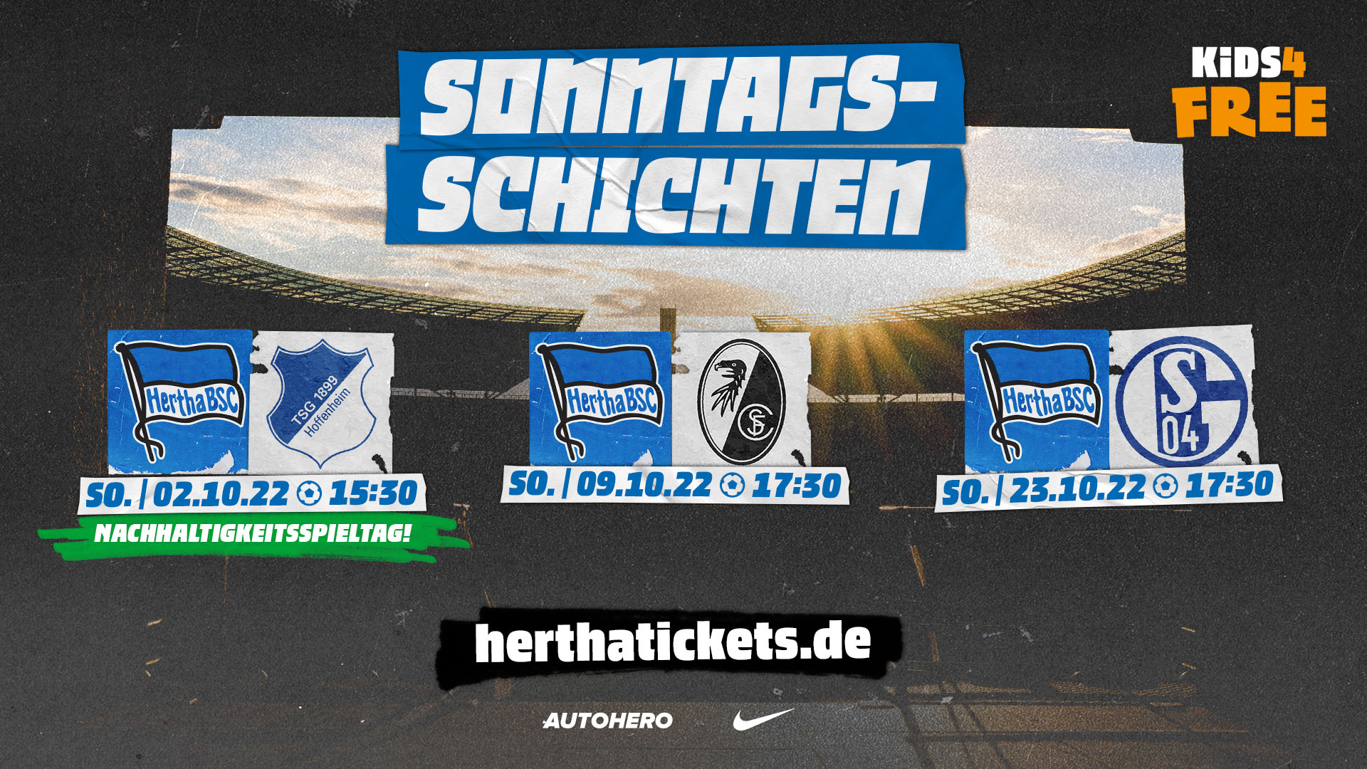 Die Ticketgrafik für die Heimspiele gegen Hoffenheim, Freiburg und Schalke.