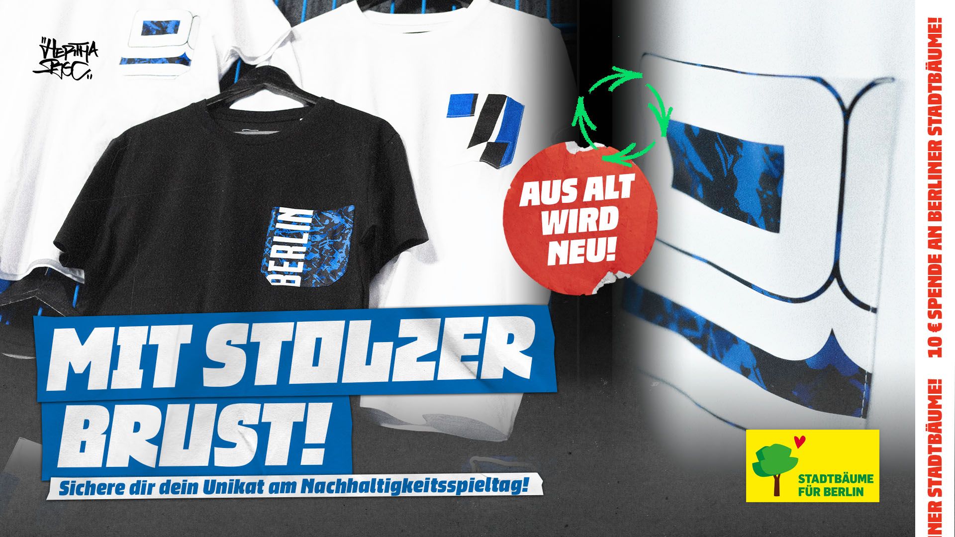 Grafik mit den neuen Upcycling-Shirts.