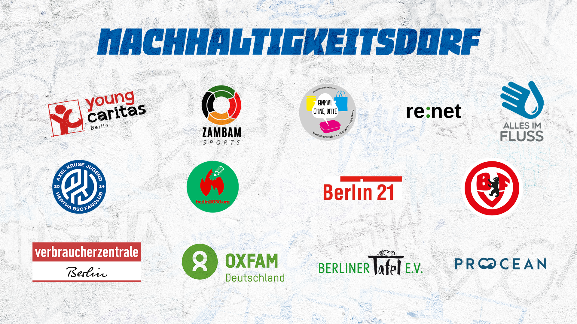 Alle Sponsorenlogos unseres Nachhaltigkeitsdorfes in der Übersicht.
