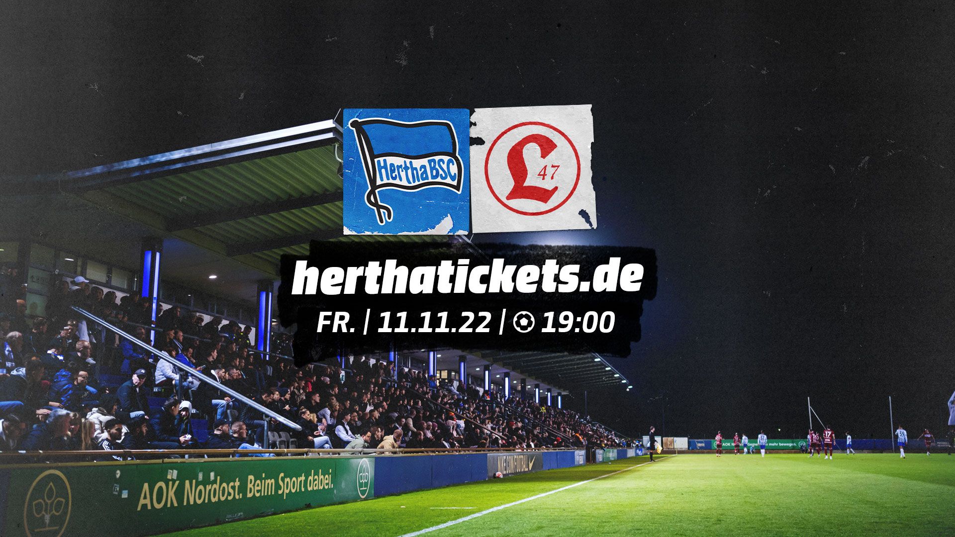 Die Ticketgrafik für das Heimspiel unserer U23 gegen den SV Lichtenberg 47.