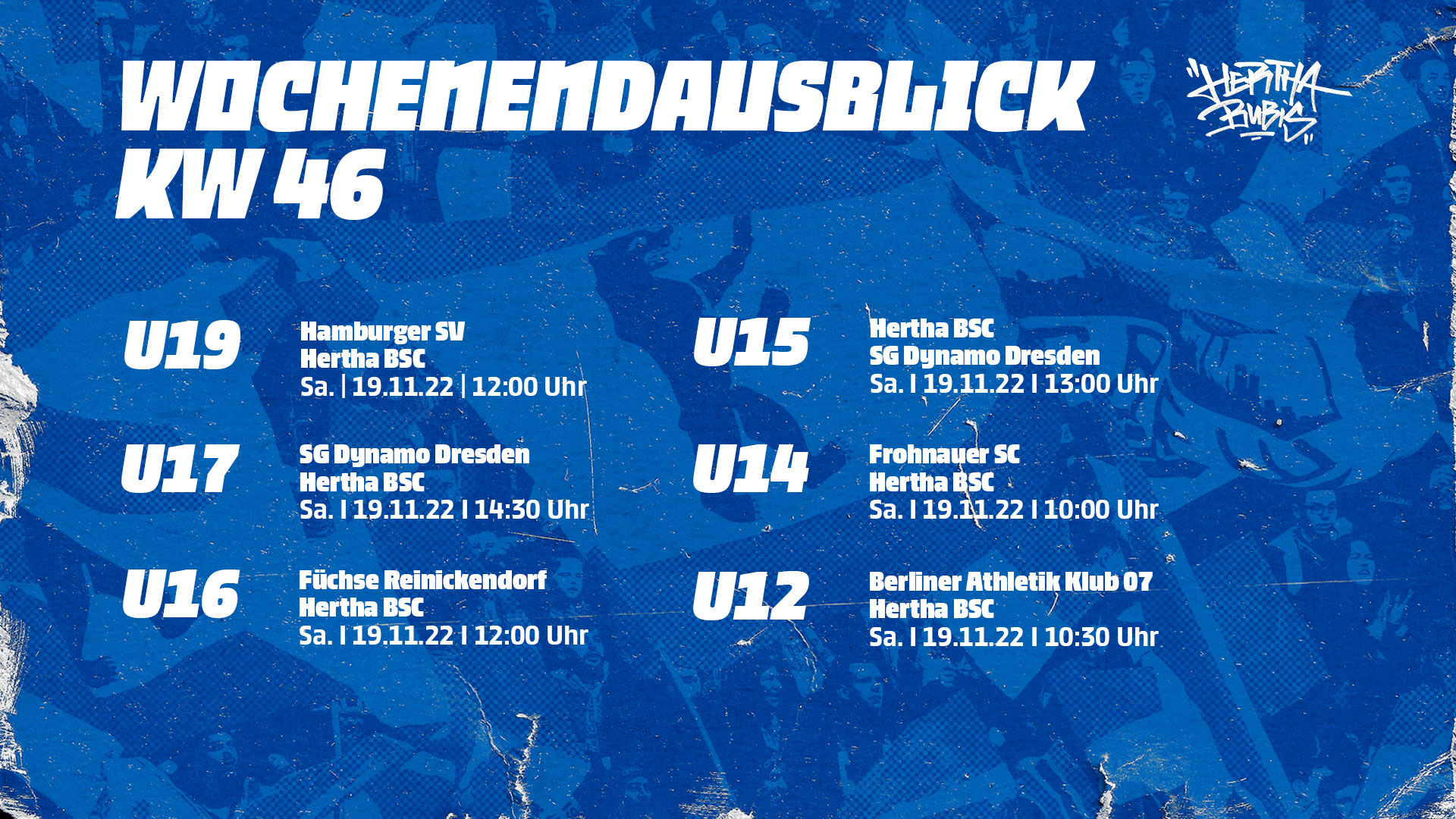 Die Spiele unserer Bubis im Überblick.