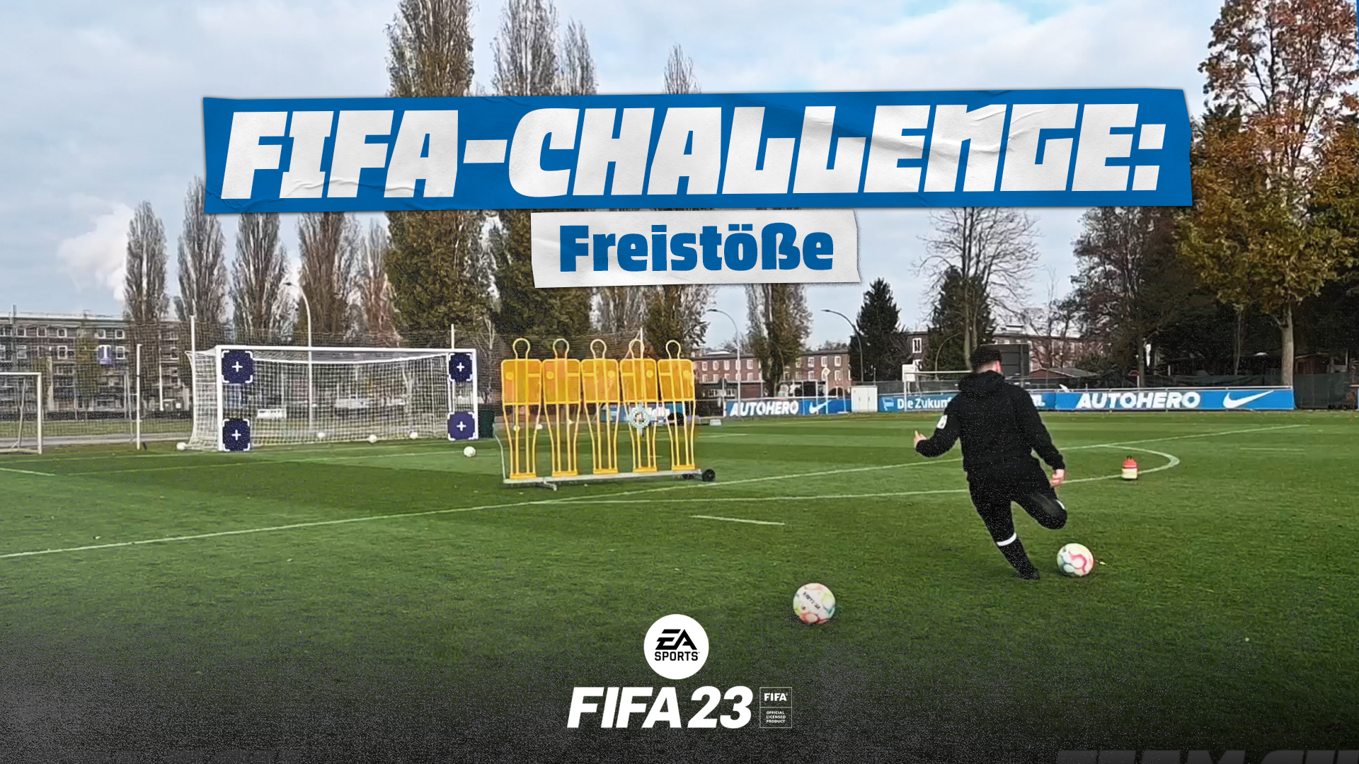 Die Grafik für das Freistoßschießen im Rahmen der FIFA-Challenge.