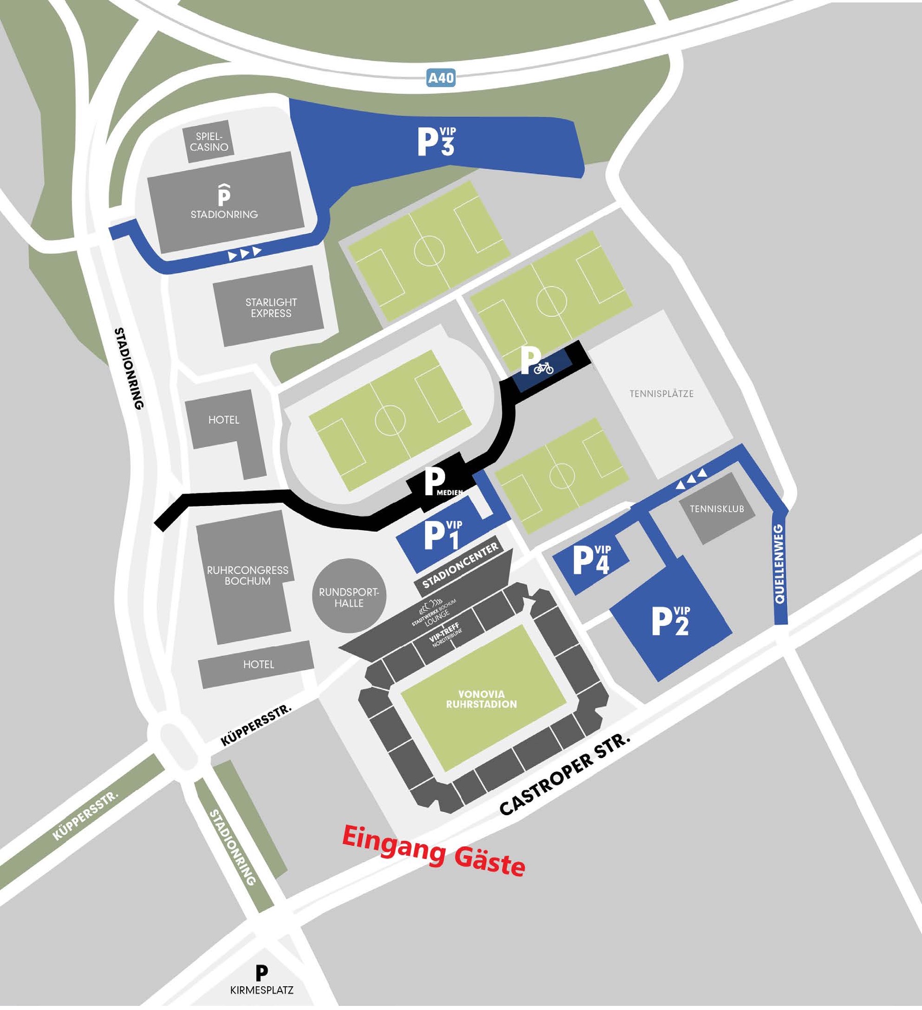 Grafik von der Umgebung des Stadions.