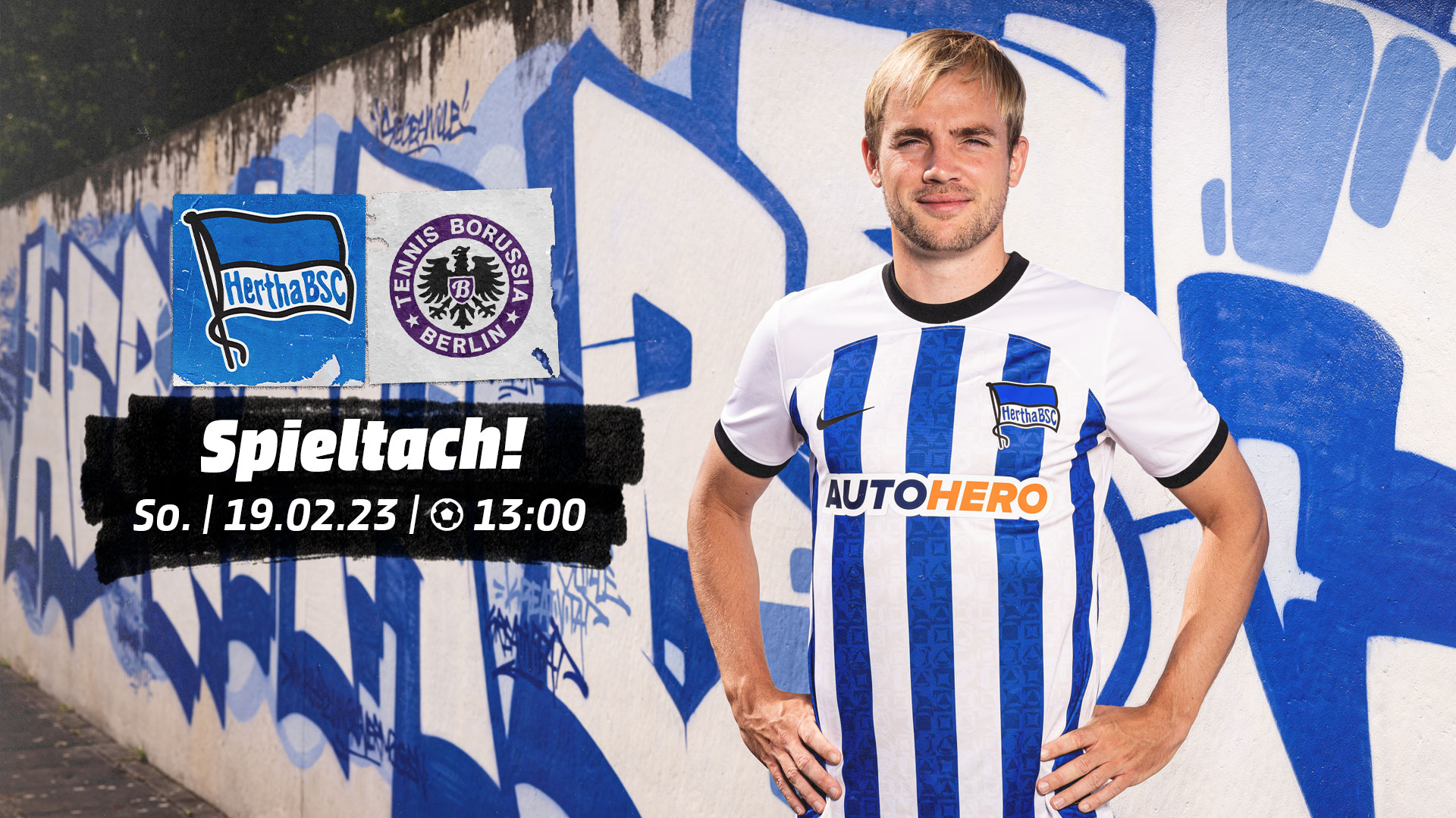 Cimo Röcker posiert auf unserer Spieltagsgrafik für die Heimpartie gegen Tennis Borussia.