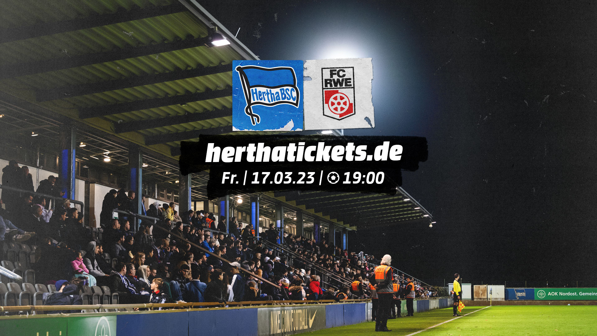 Ticketgrafik für die Partie unserer U23 gegen den FC Rot-Weiß Erfurt.