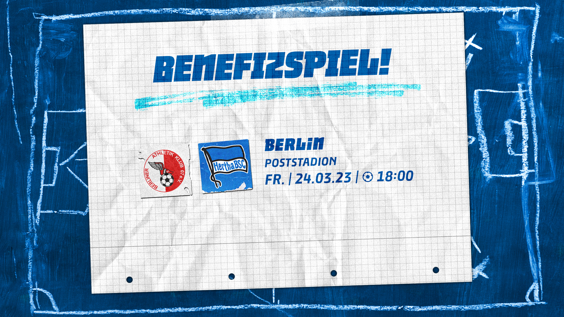 Die Grafik für das Benefizspiel gegen den Berliner AK.
