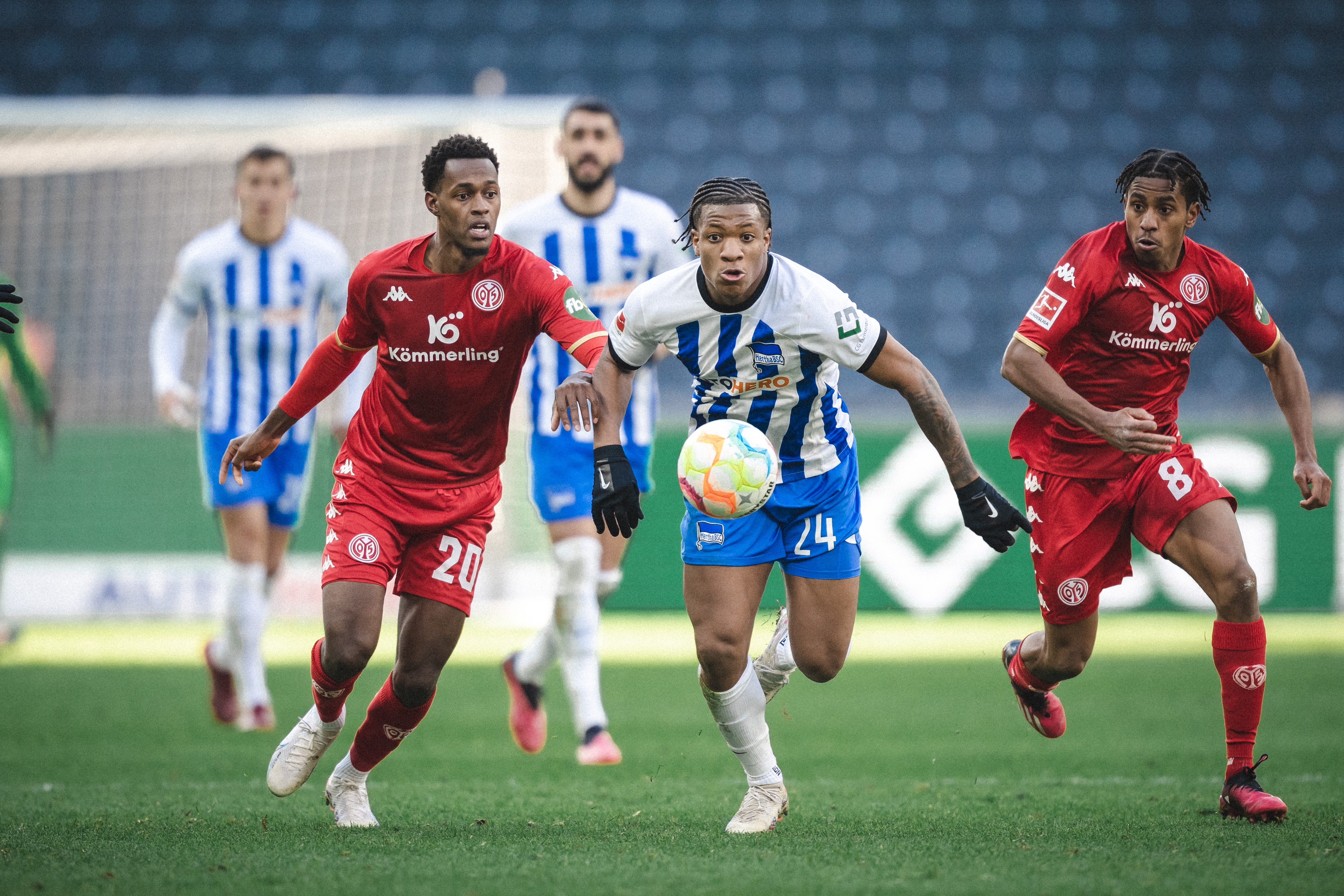 Ngankam chases after the ball.