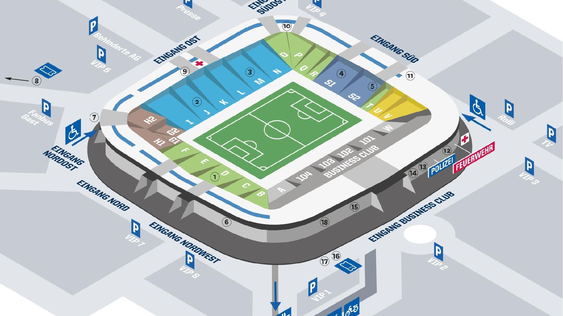 Stadionplan TSG Hoffenheim.