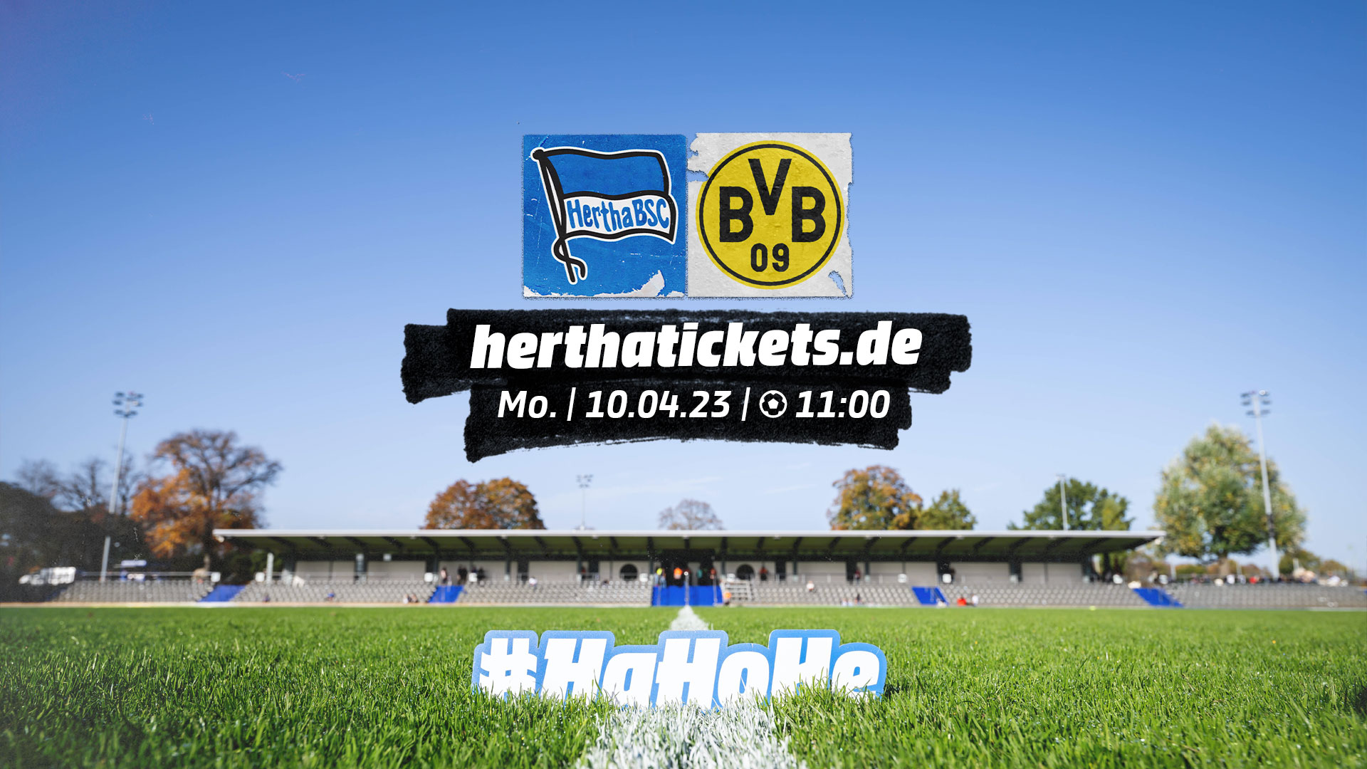 Die Ticketgrafik für das Halbfinale der Deutschen A-Junioren Meisterschaft zwischen unserer U19 und Borussia Dortmund.