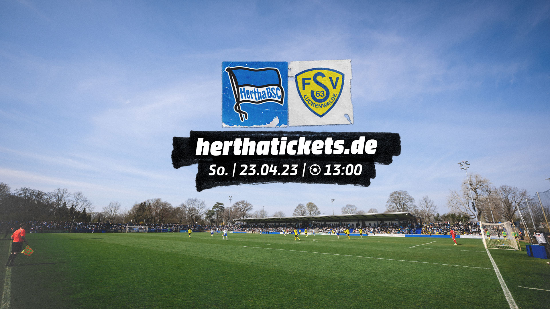 Die Ticketgrafik für das Heimspiel unserer U23 gegen den FSV 63 Luckenwalde.