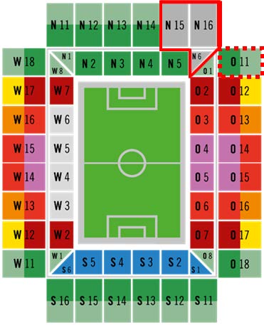 Grafik zum Stadionplan des 1. FC Köln.