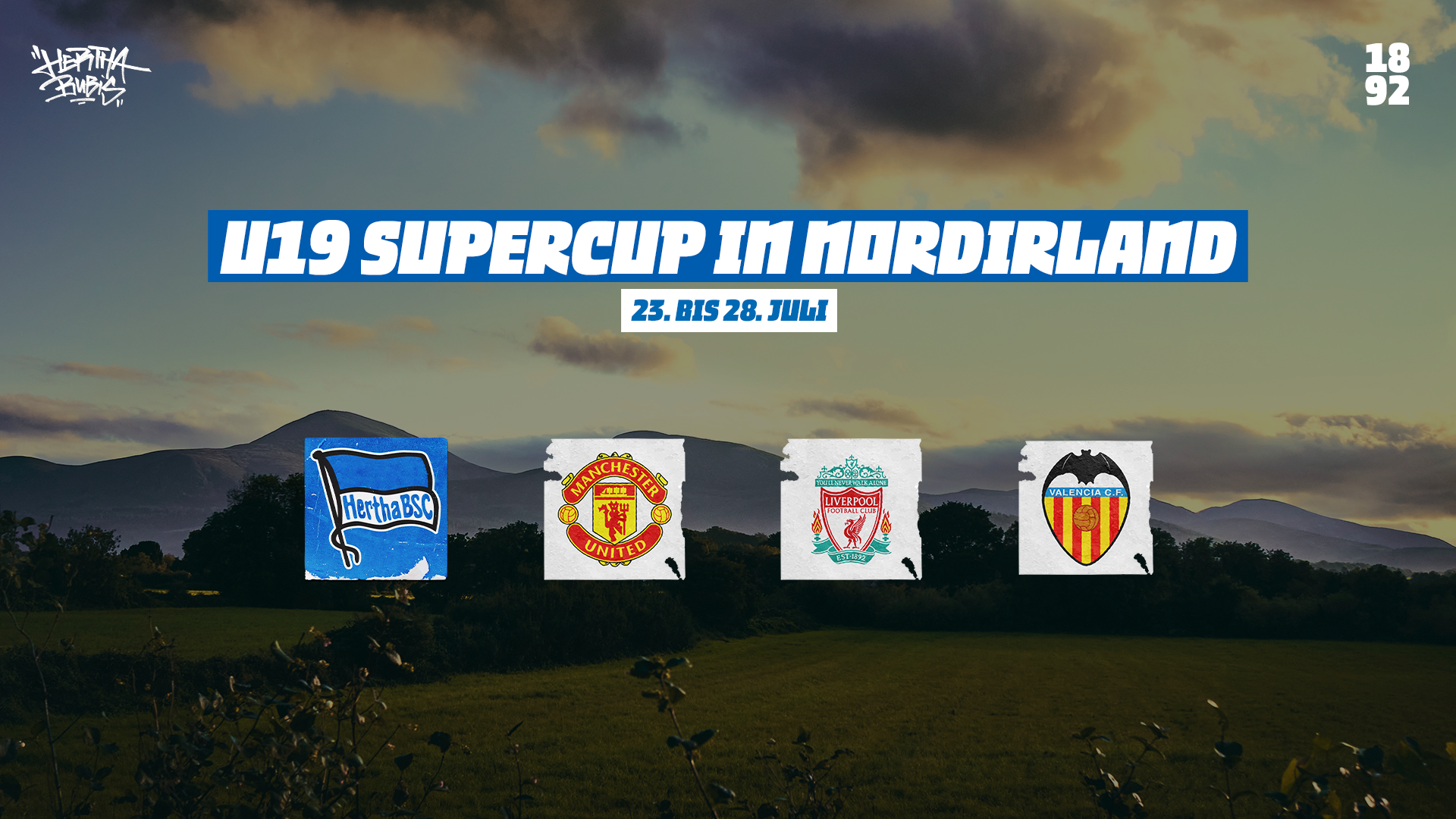 Grafik zum U19 Supercup in Nordirland.