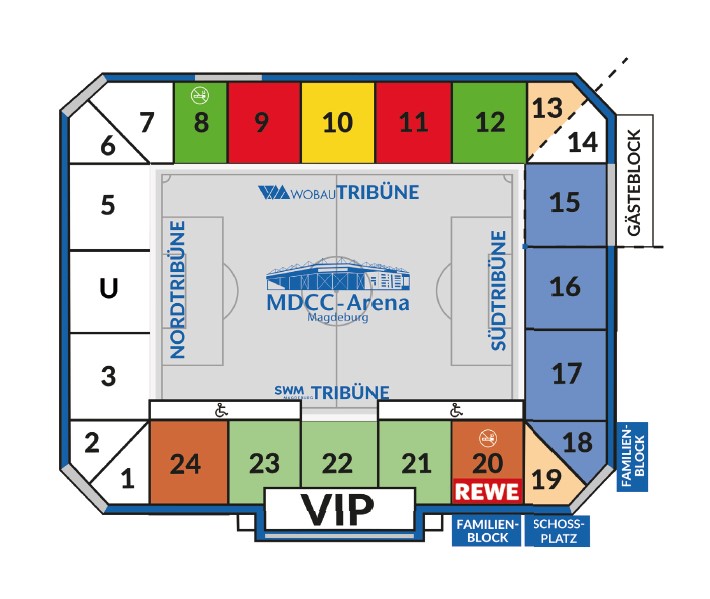 Grafik zum Stadionplan von Magdeburg.