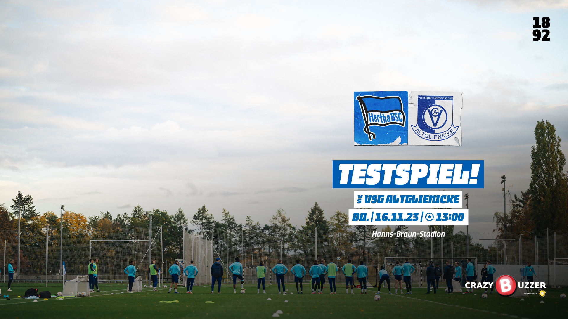 Hertha BSC will play VSG Altglienicke during the international break.