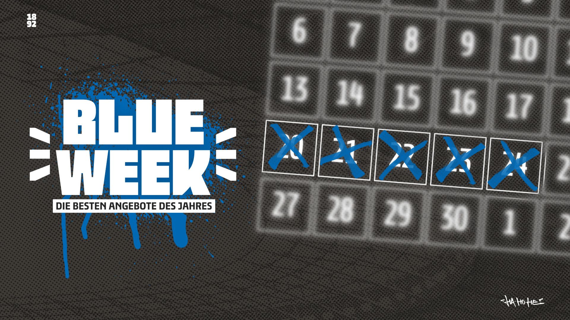 Die Ankündigungsgrafik zur Blue Week