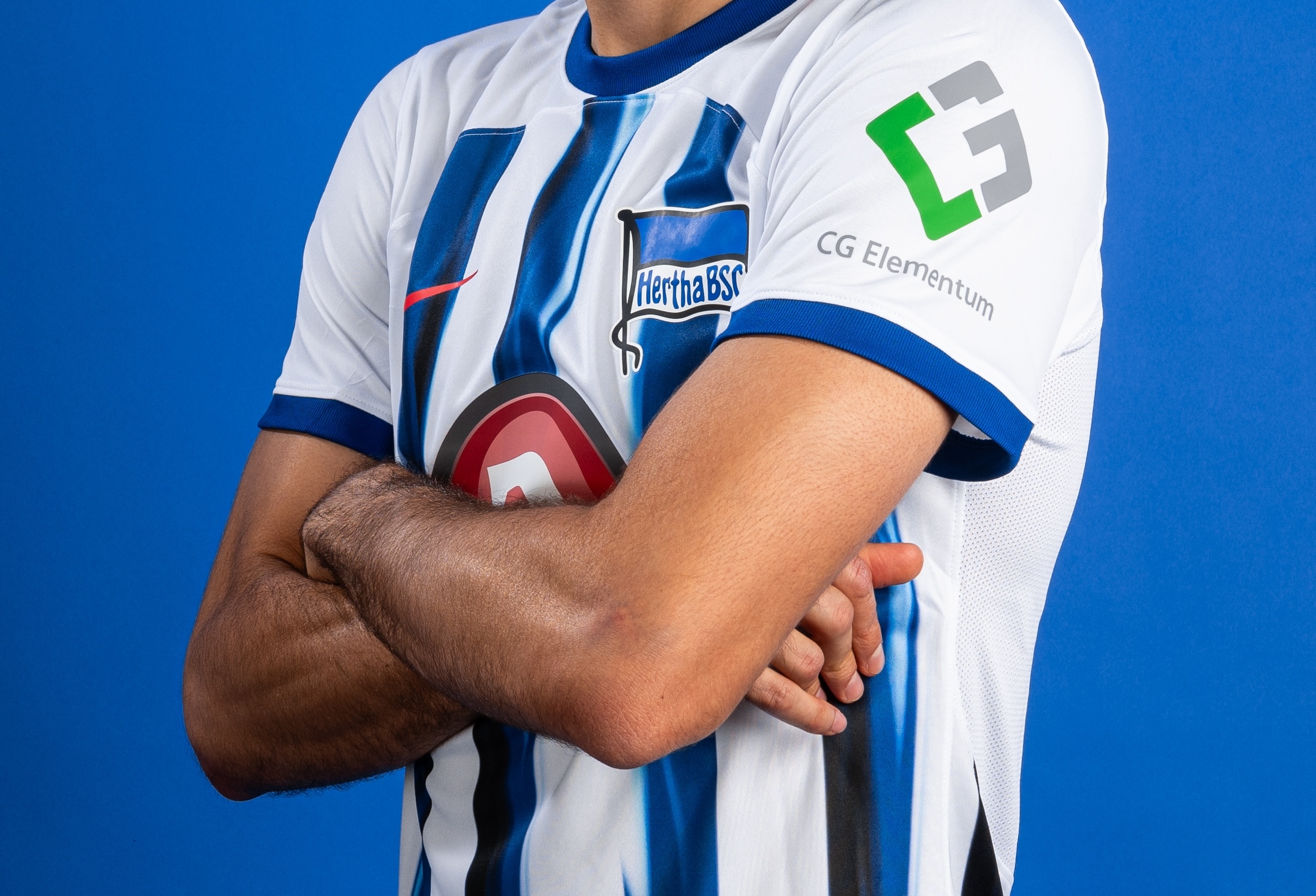 CG Elementum is Hertha's sleeve sponsor.
