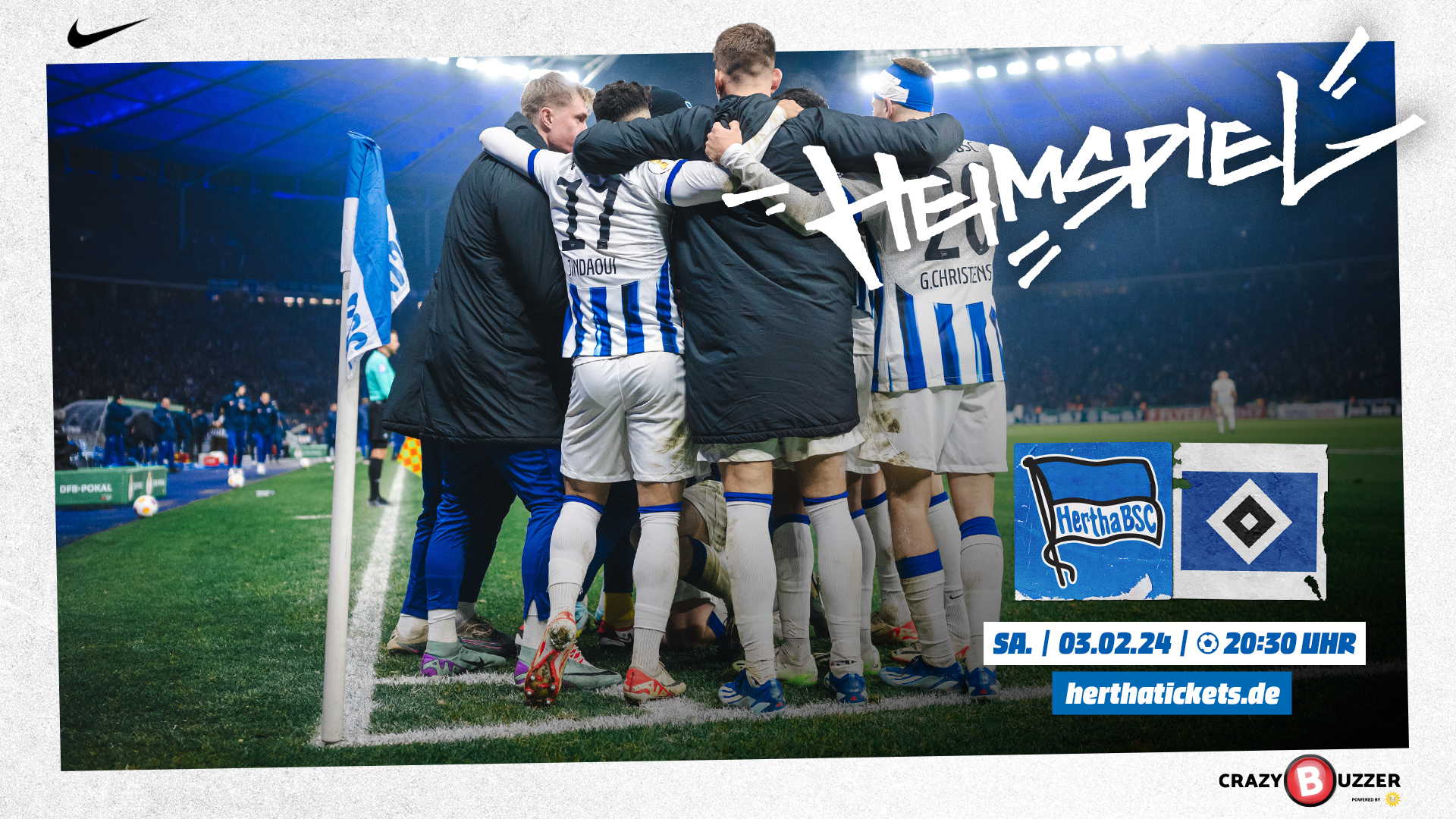 Ein Jubelkreis auf der Ticketgrafik für das Heimspiel gegen den Hamburger SV.