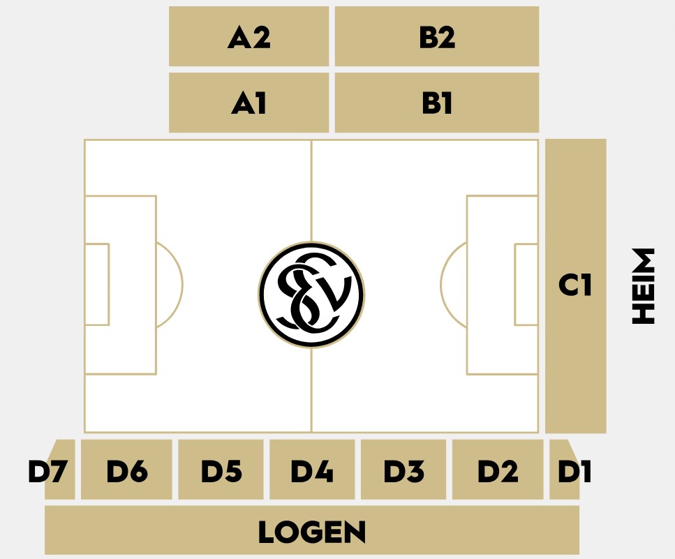 Der Stadionplan der Elversberger Arena.