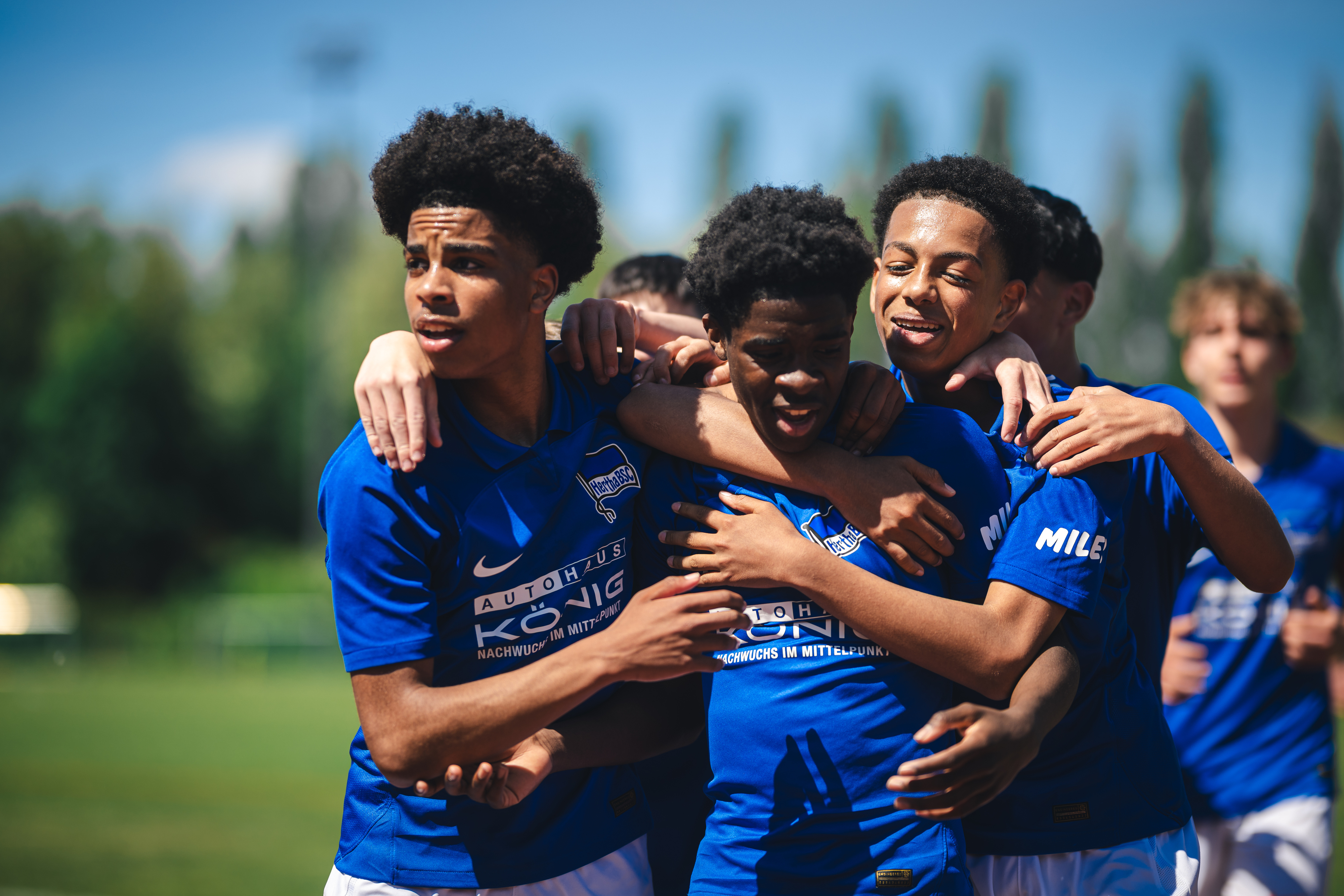 Unsere U15 jubelt im Finale des Berlin-Pokals.