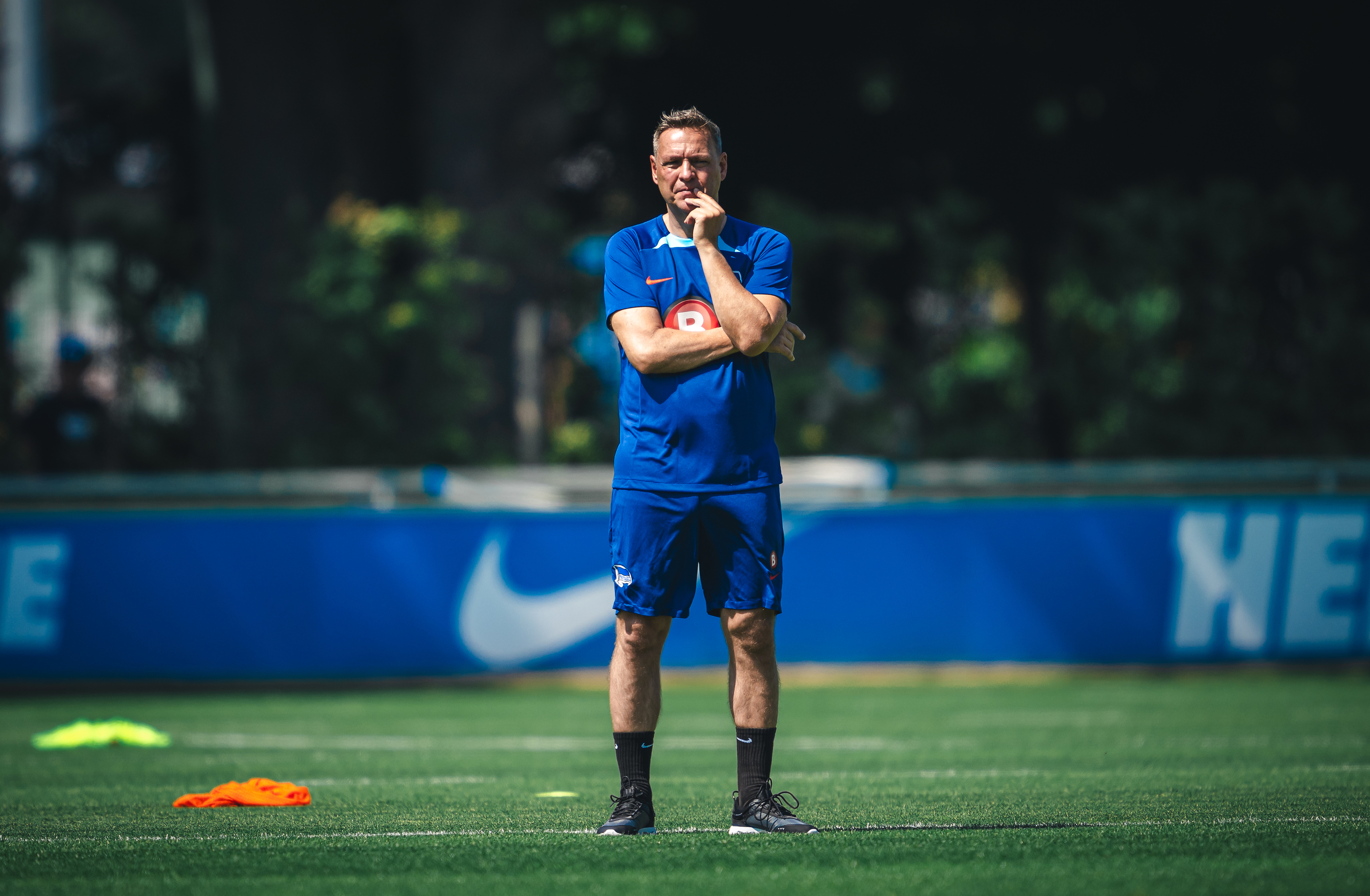 Dirk Kunert on the training pitch.