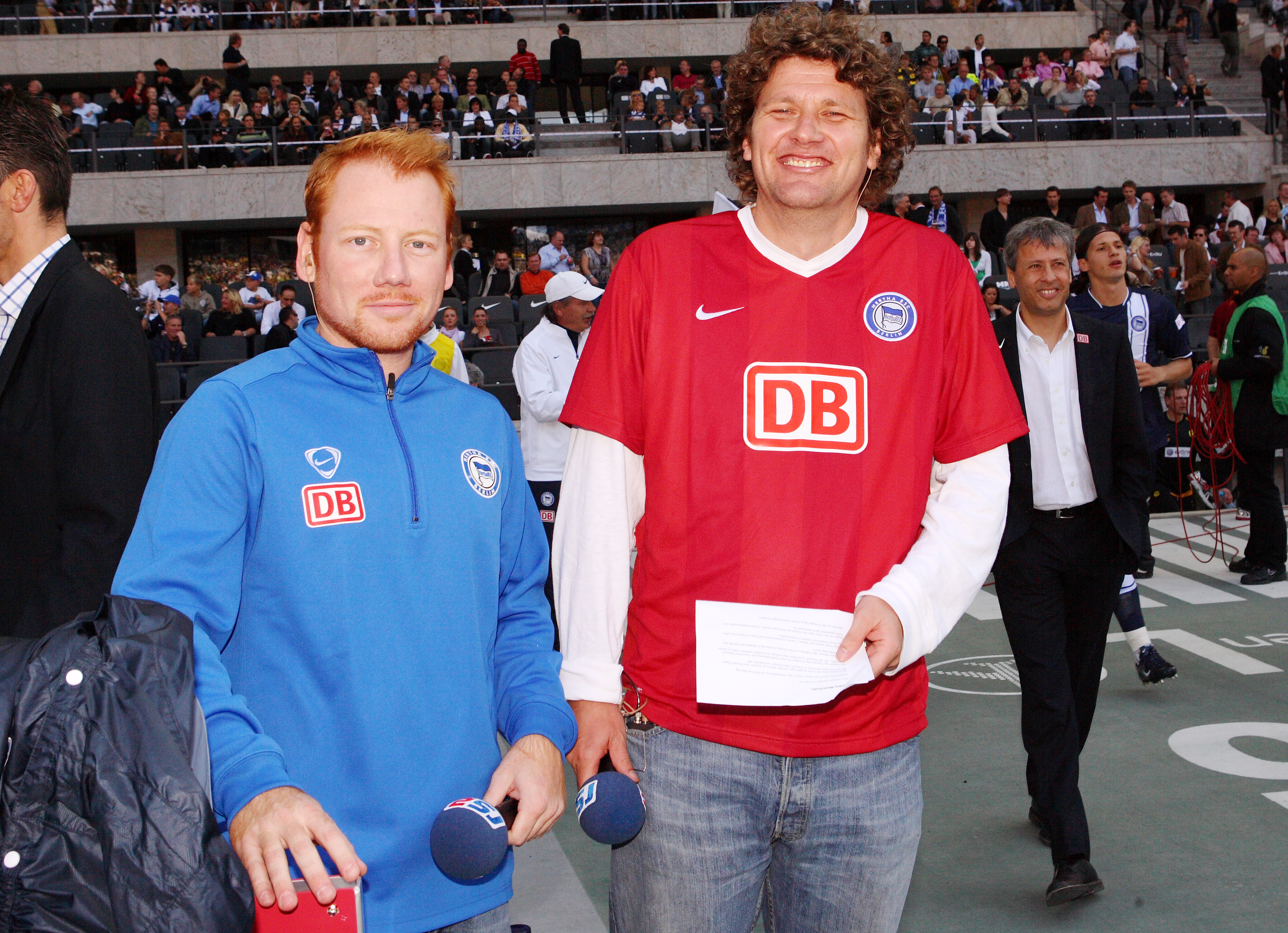 Udo Knierim und Fabian von Wachsmann im Olympiastadion.