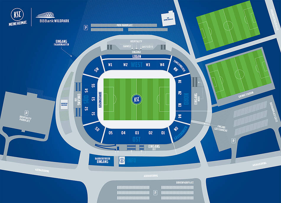 Der Stadionplan des Wildparks.