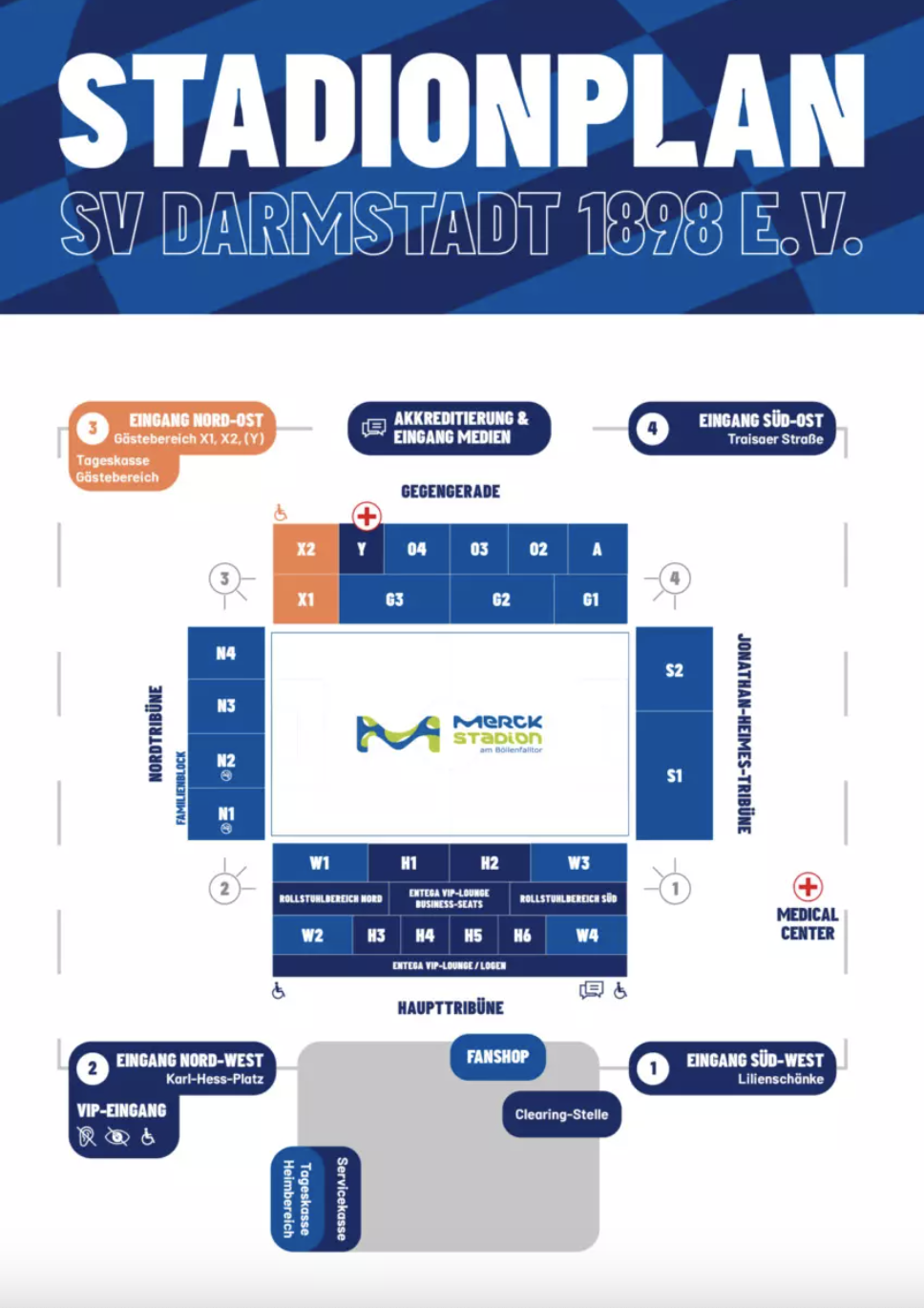 Stadionplan des Böllenfalltor.