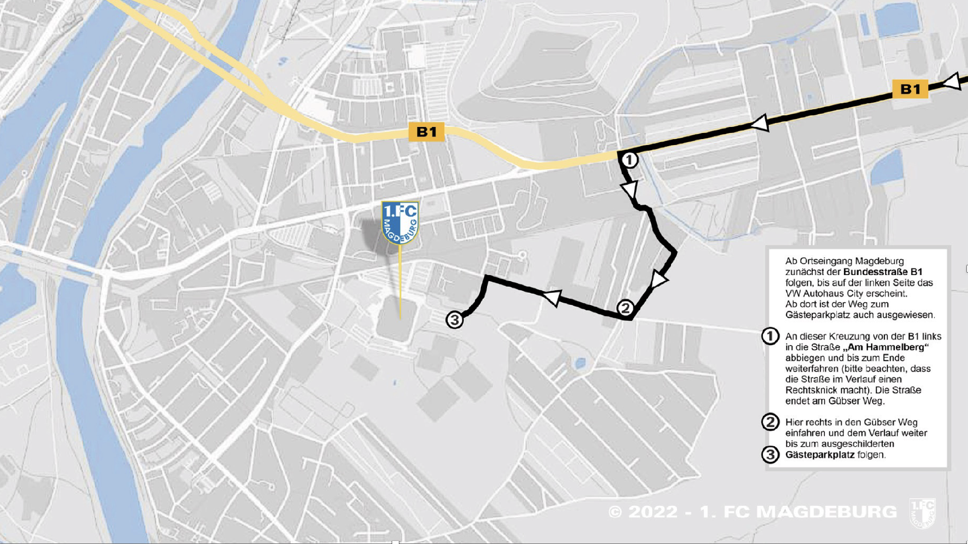Ein Stadtplan von Magdeburg.