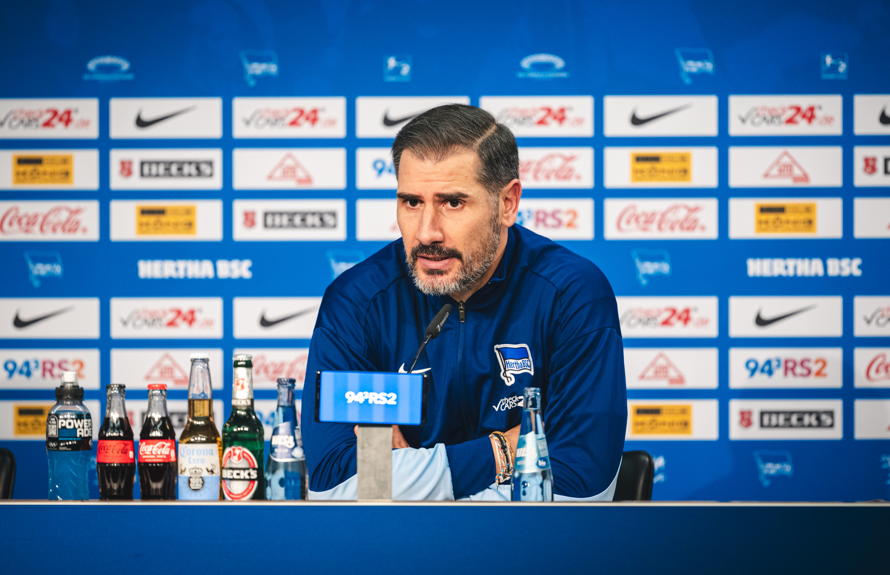 Cristian Fiél spricht auf der PK nach dem Heimspiel gegen Münster.