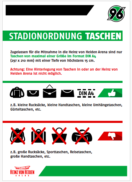 Abbildung der Stadionordnung.