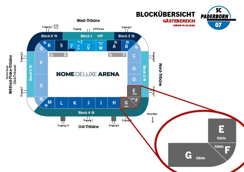 Eine Abbildung von der Stadionübersicht.