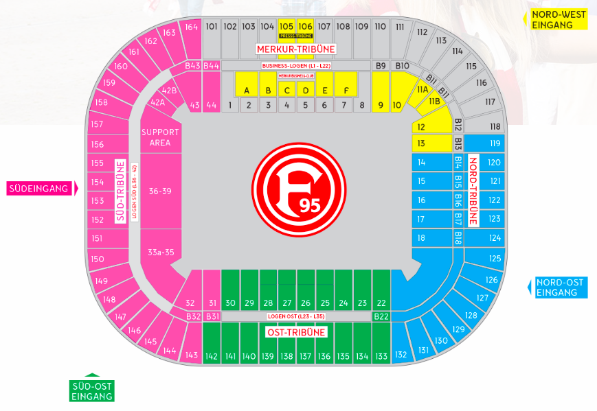 Grafik des Stadionplans.