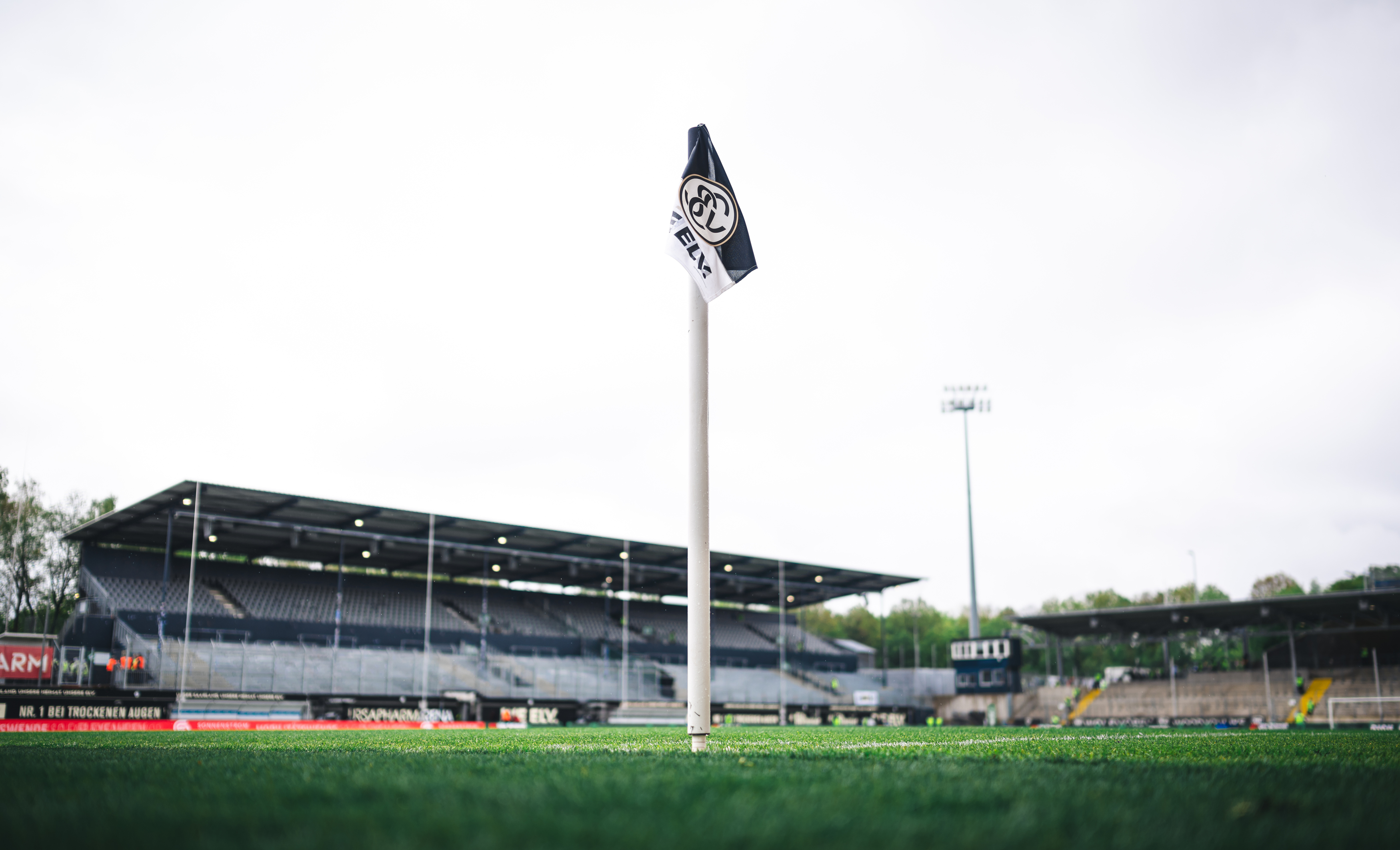 Blick ins Elversberger Stadion.