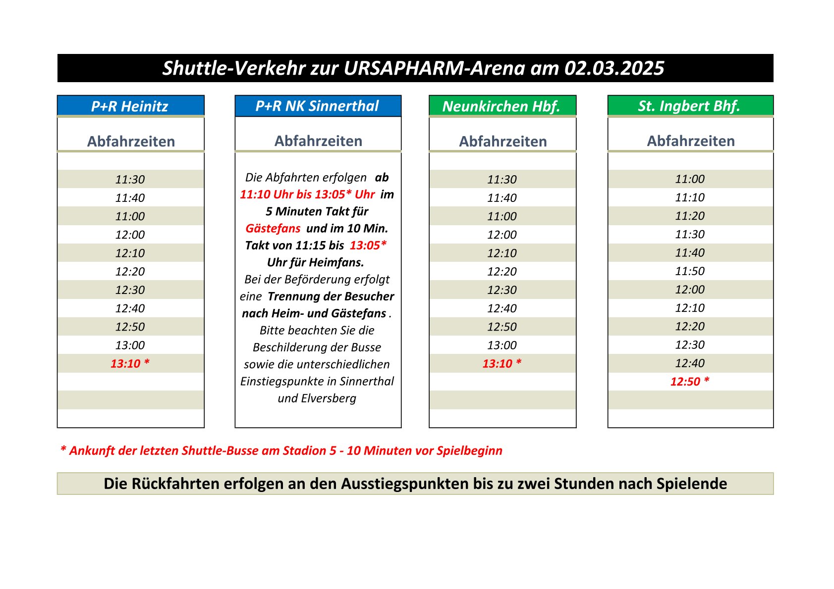 Übersicht vom Shuttle-Plan in Elversberg.