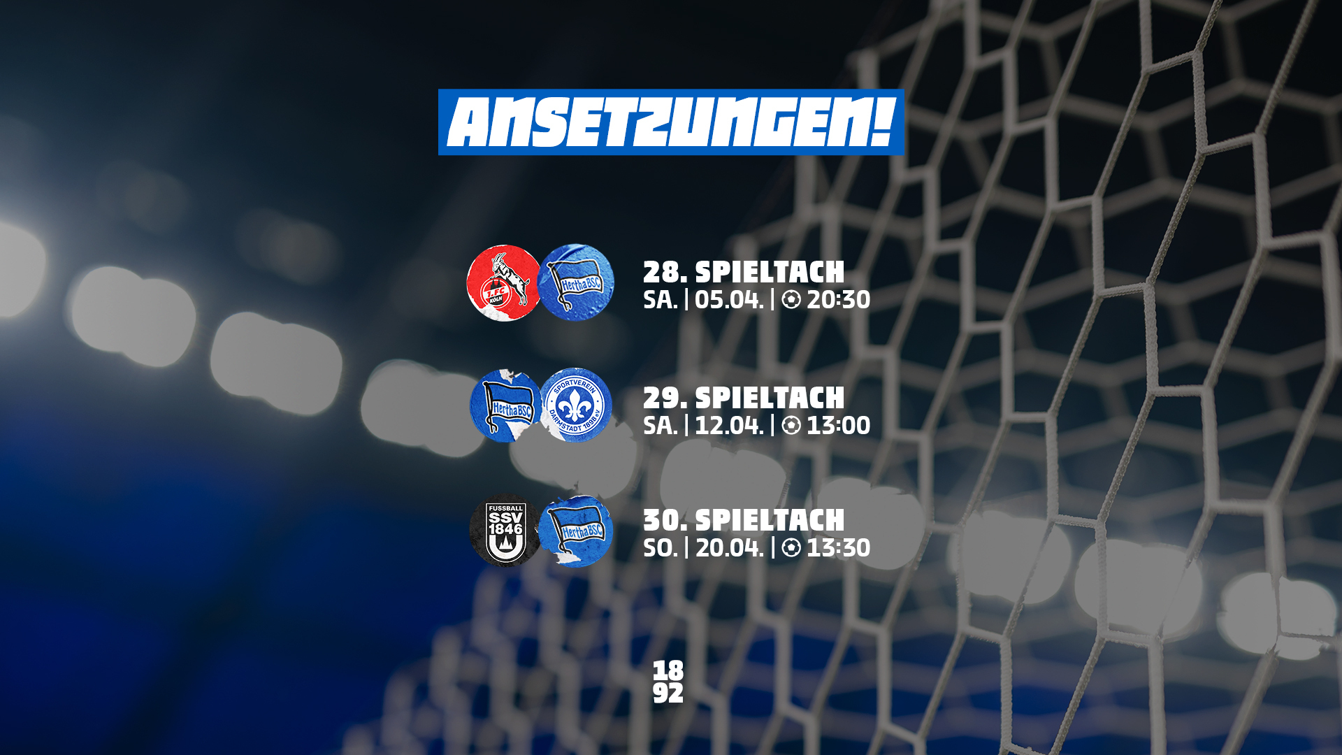 Die Ansetzungen für März.